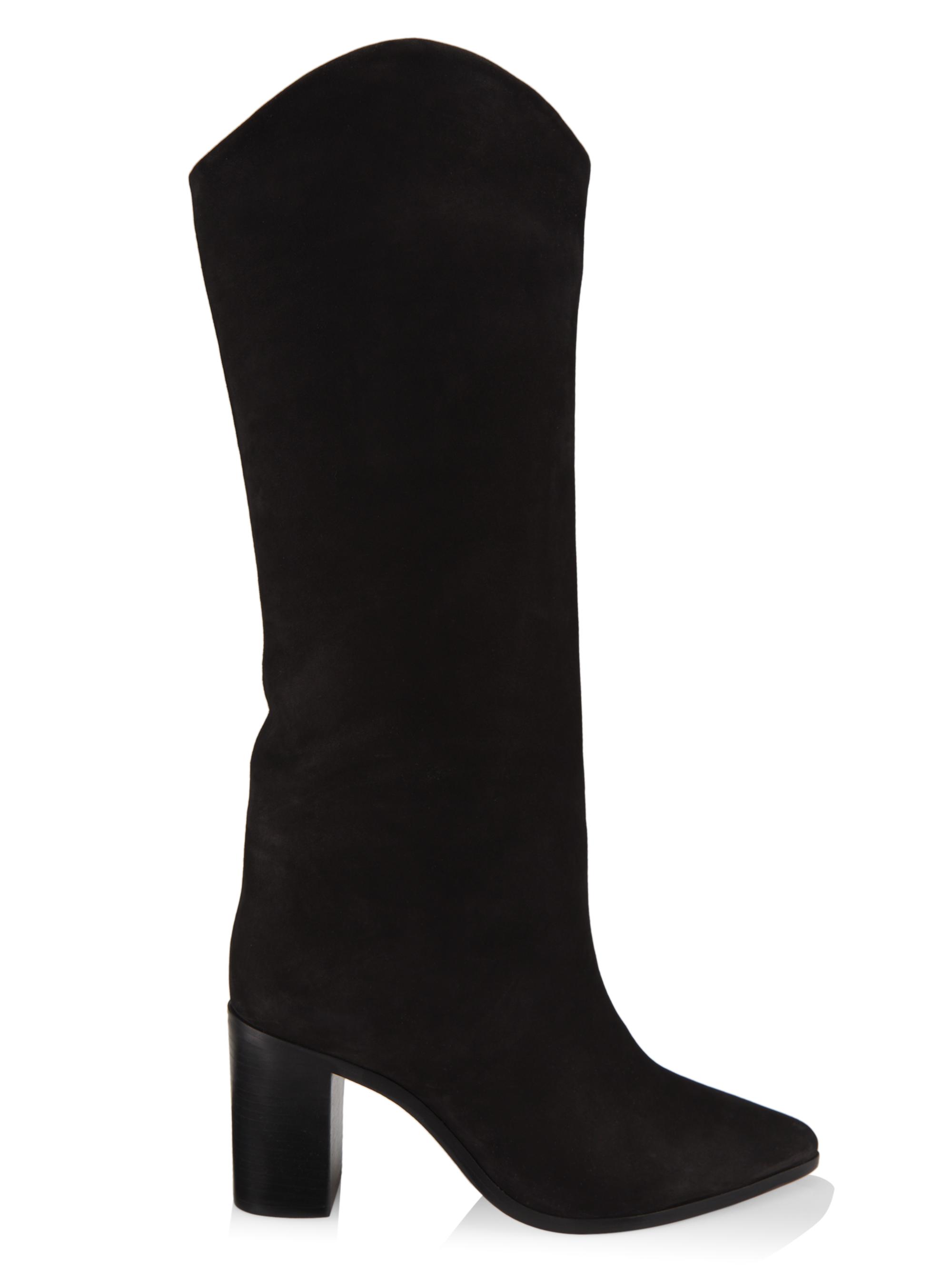 Schutz Women's Maryana 85MM Nubuck Knee-High Boots - Black