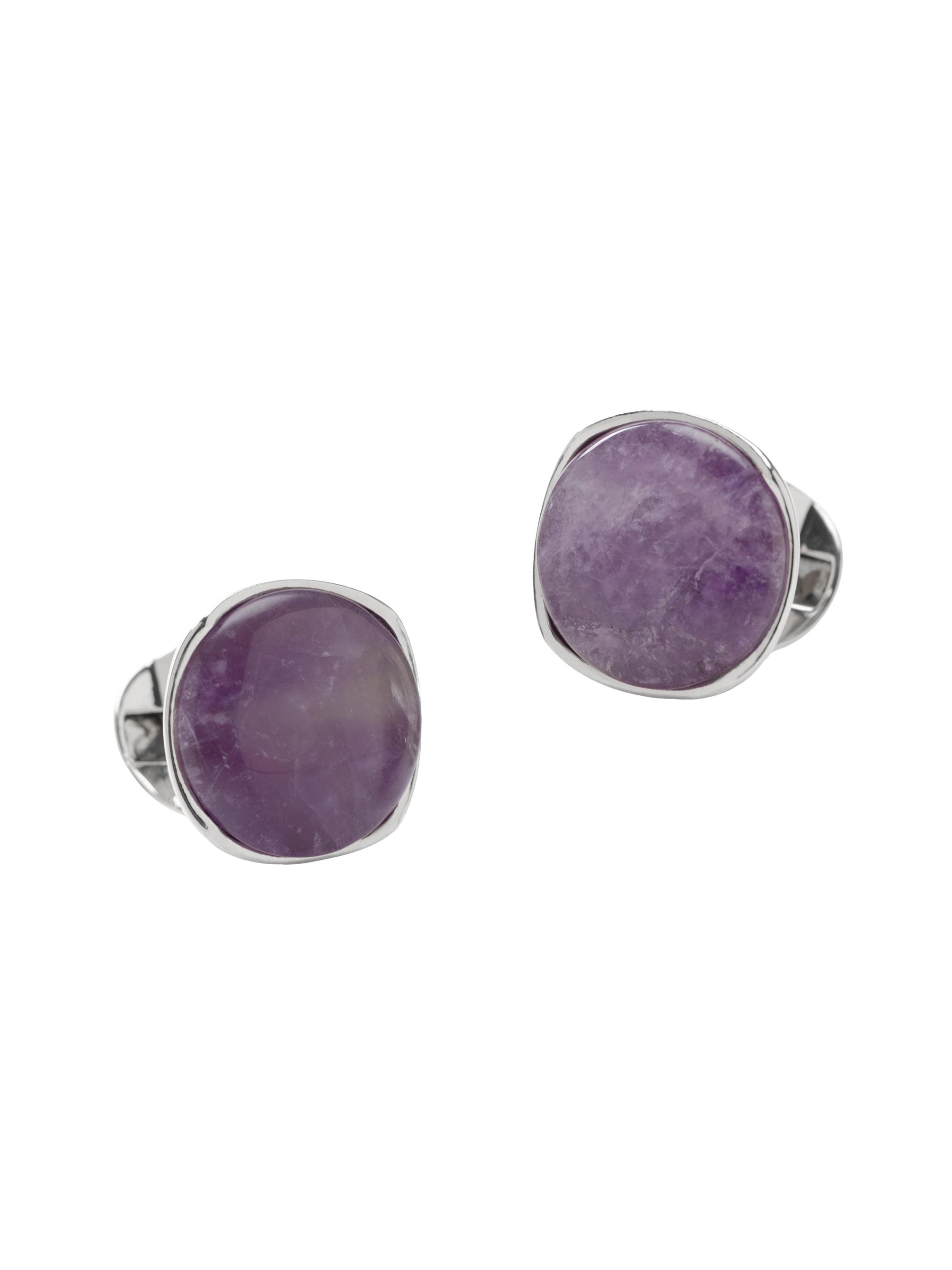 Cufflinks, Inc. Men's Amethyst Cufflinks - Purple