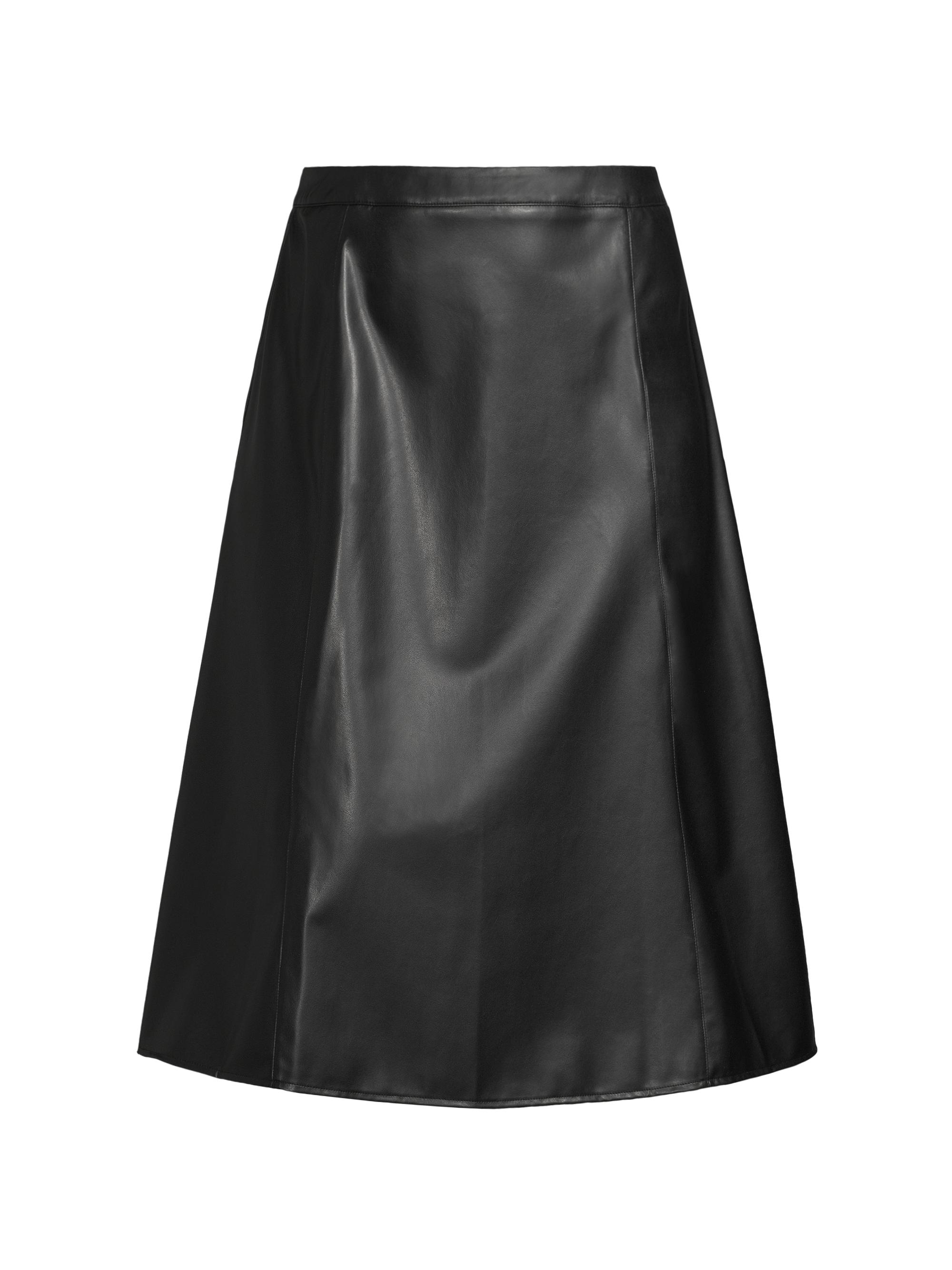 Gabriella Rossetti Women's Eva Vegan Leather Midi-Skirt - Black