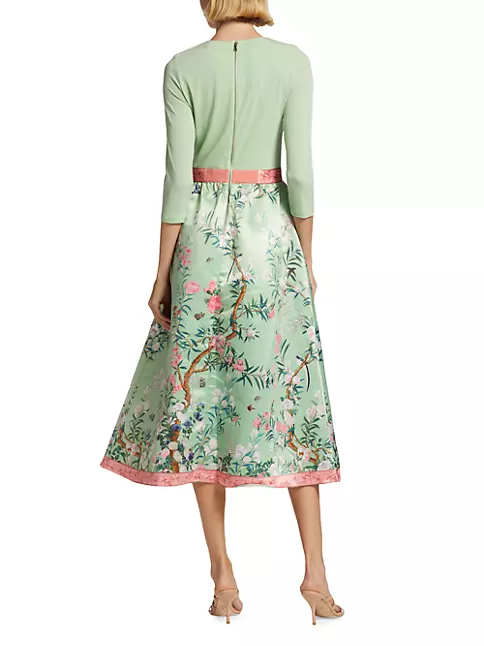 Shop Alice + Olivia Cherra Floral Midi-Dress