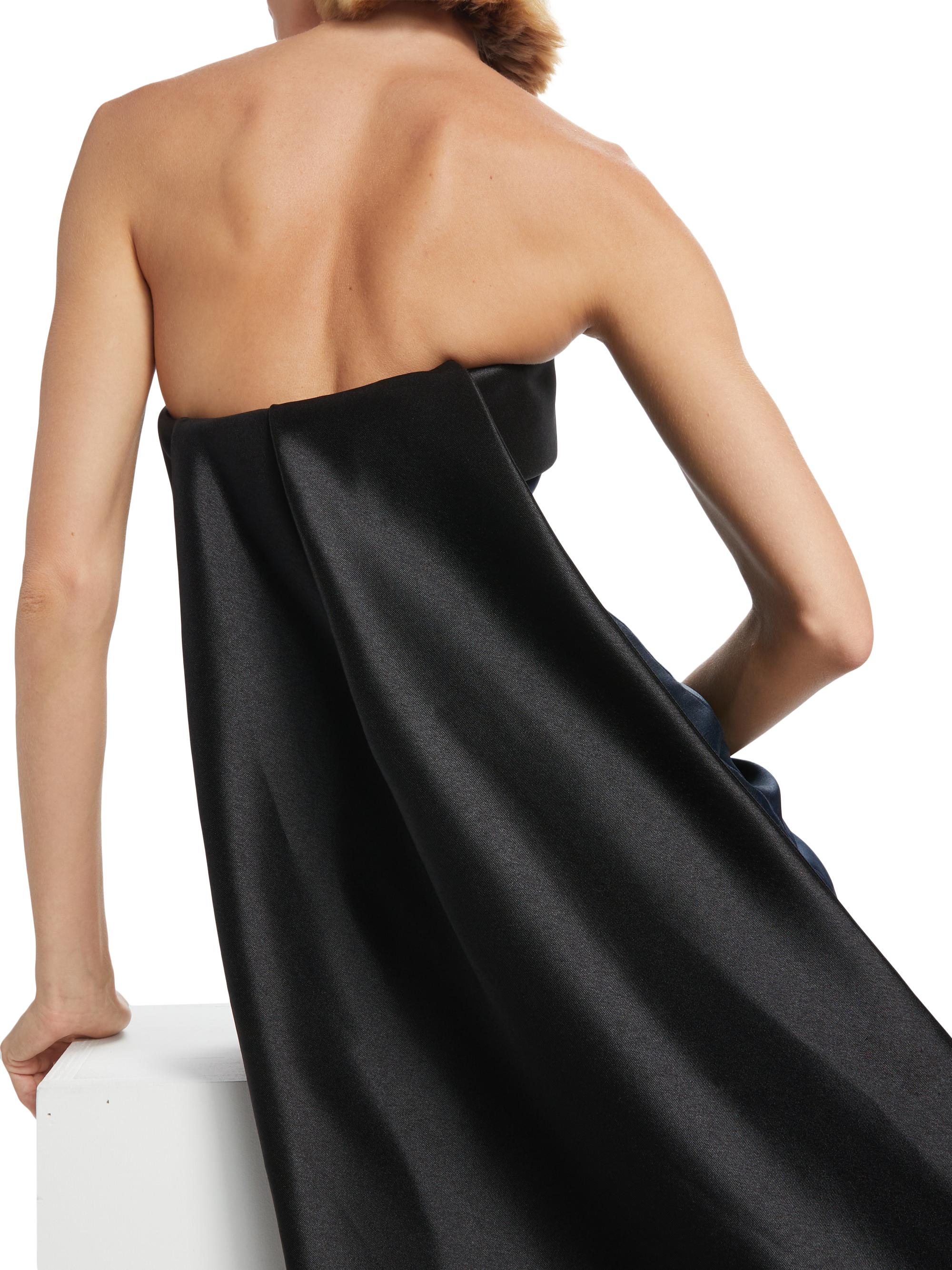 Amsale Women's Strapless Satin Gown - Multi - Size 14 - Navy/Black