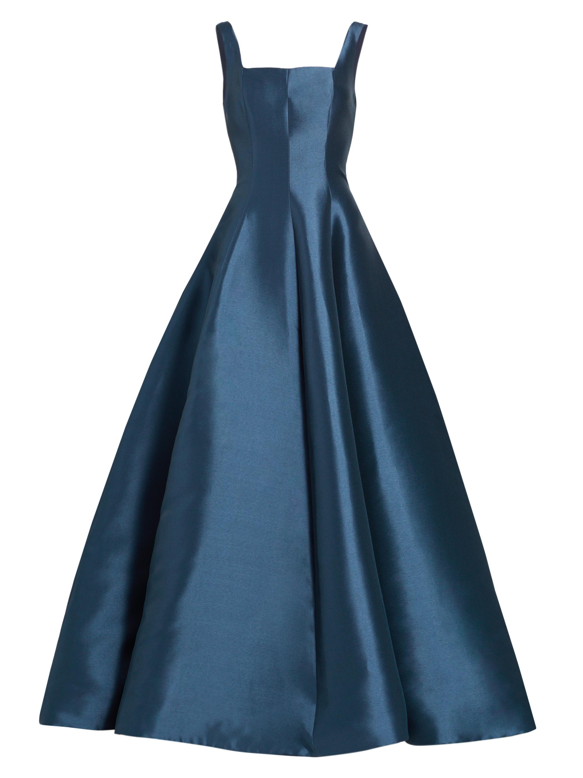 Amsale Women's Mikado Square-Neck A-Line Gown - French Blue
