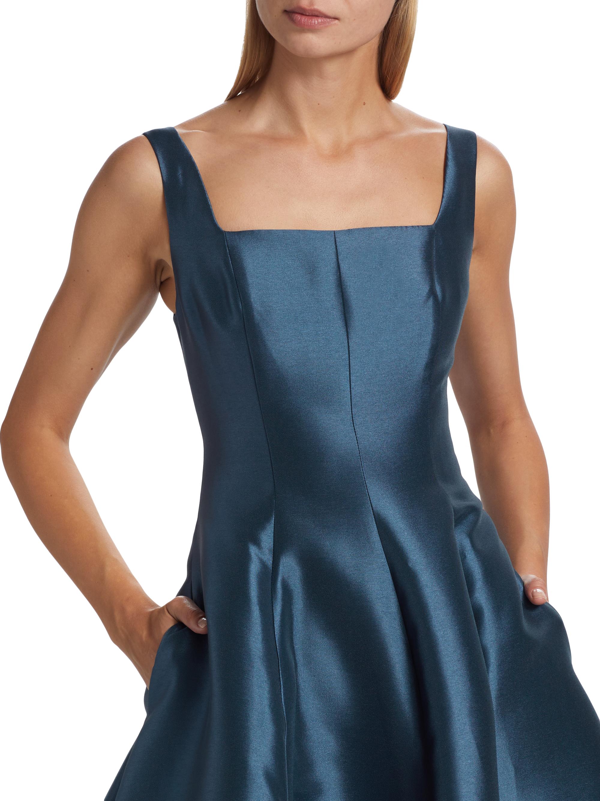 Amsale Mikado Square-Neck A-Line Gown | Saks Fifth Avenue