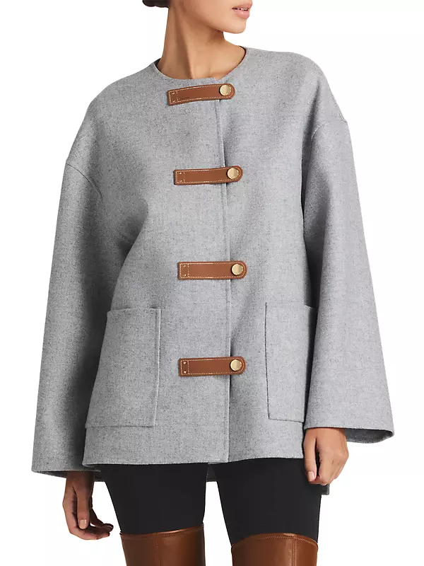 Shop St. John Double-Face Wool-Cashmere Jacket