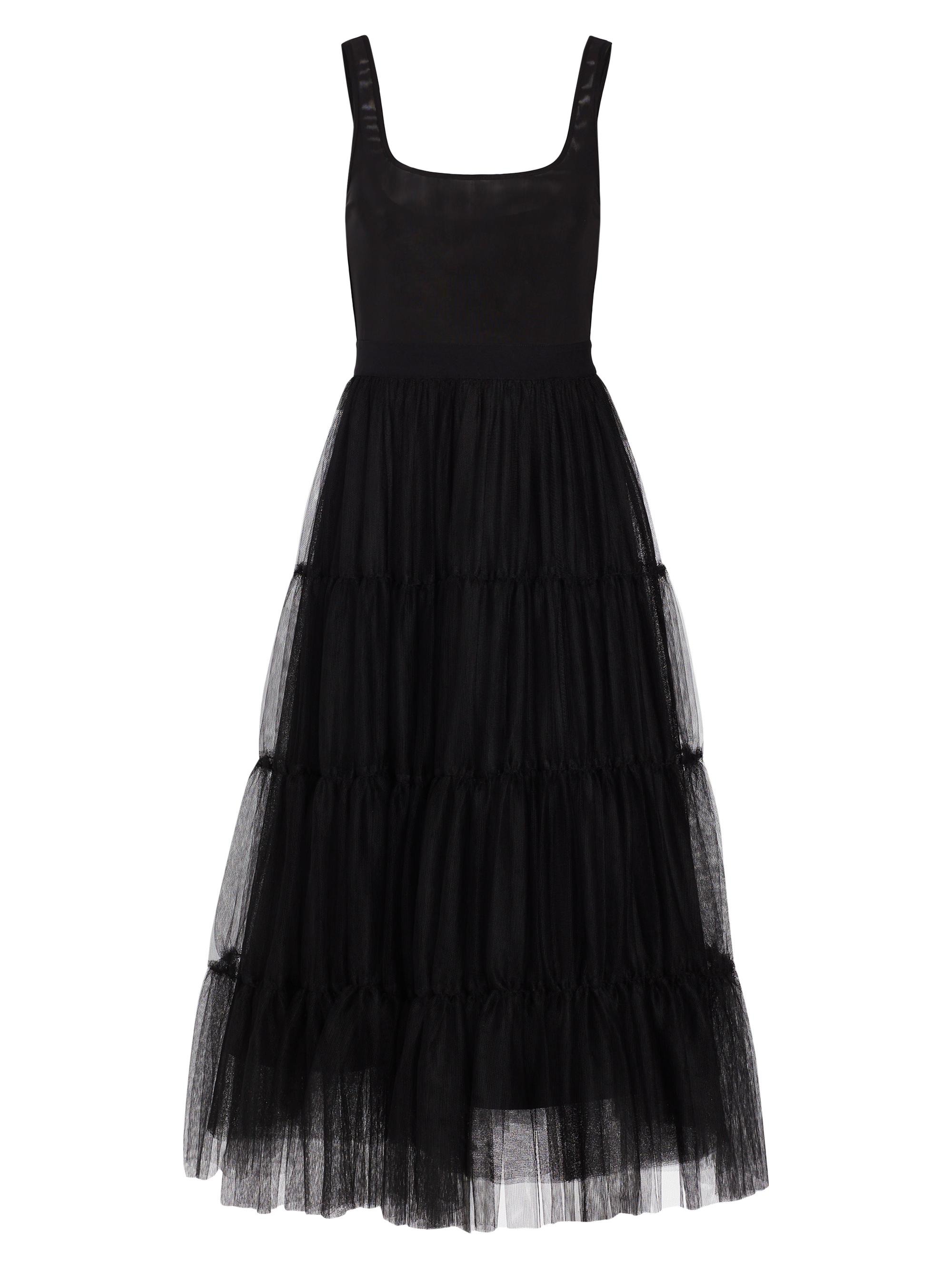 Alice + Olivia Chara Tiered Tulle Midi-Dress | Saks Fifth Avenue