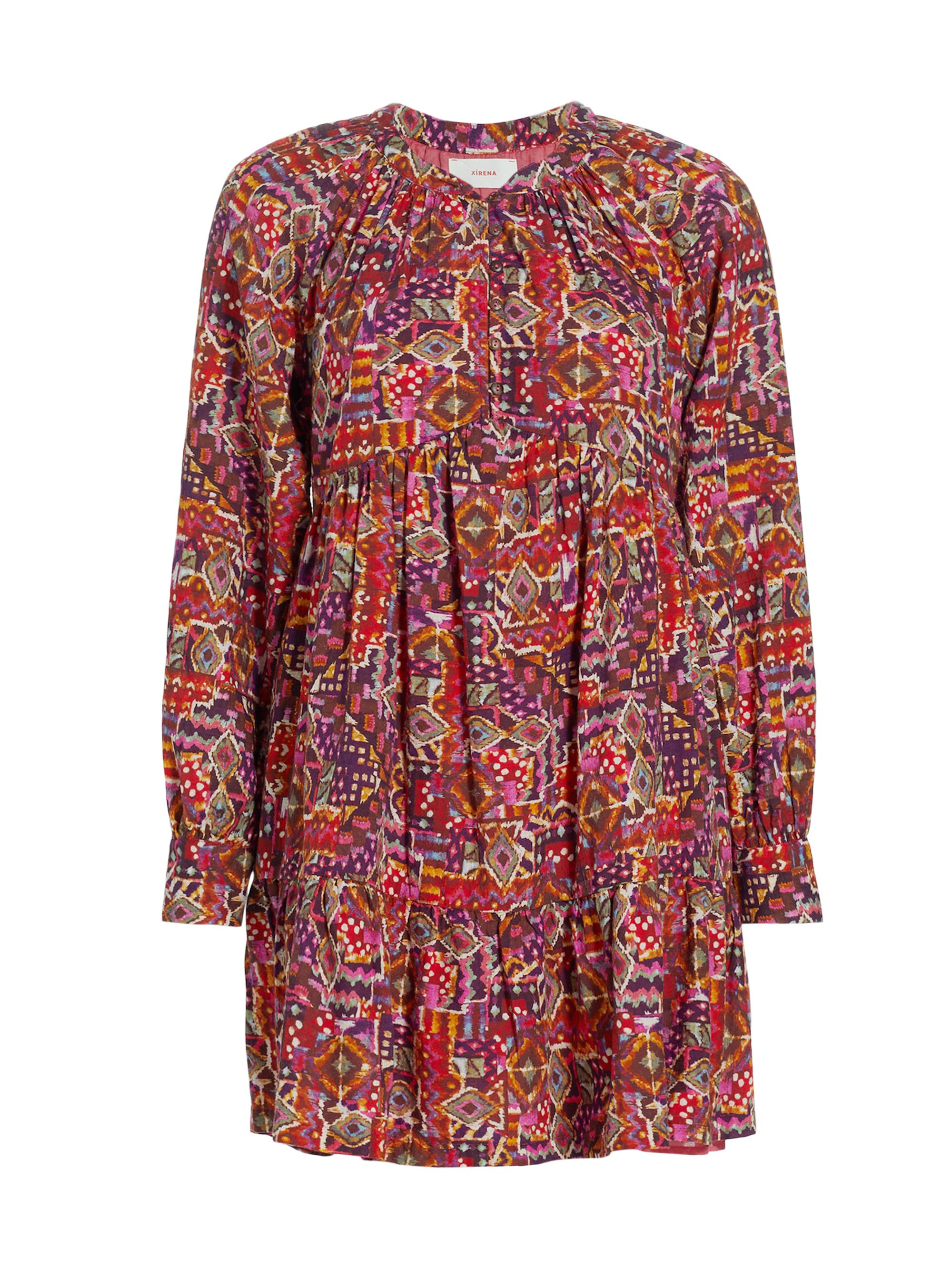 XÍRENA Women's Lilith Geometric Tiered Minidress - Kaleidoscope