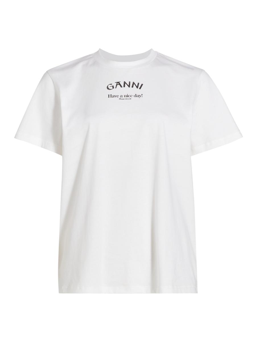 GANNI ホワイト リラックス タツノオトシゴ Tシャツ - メルカリ