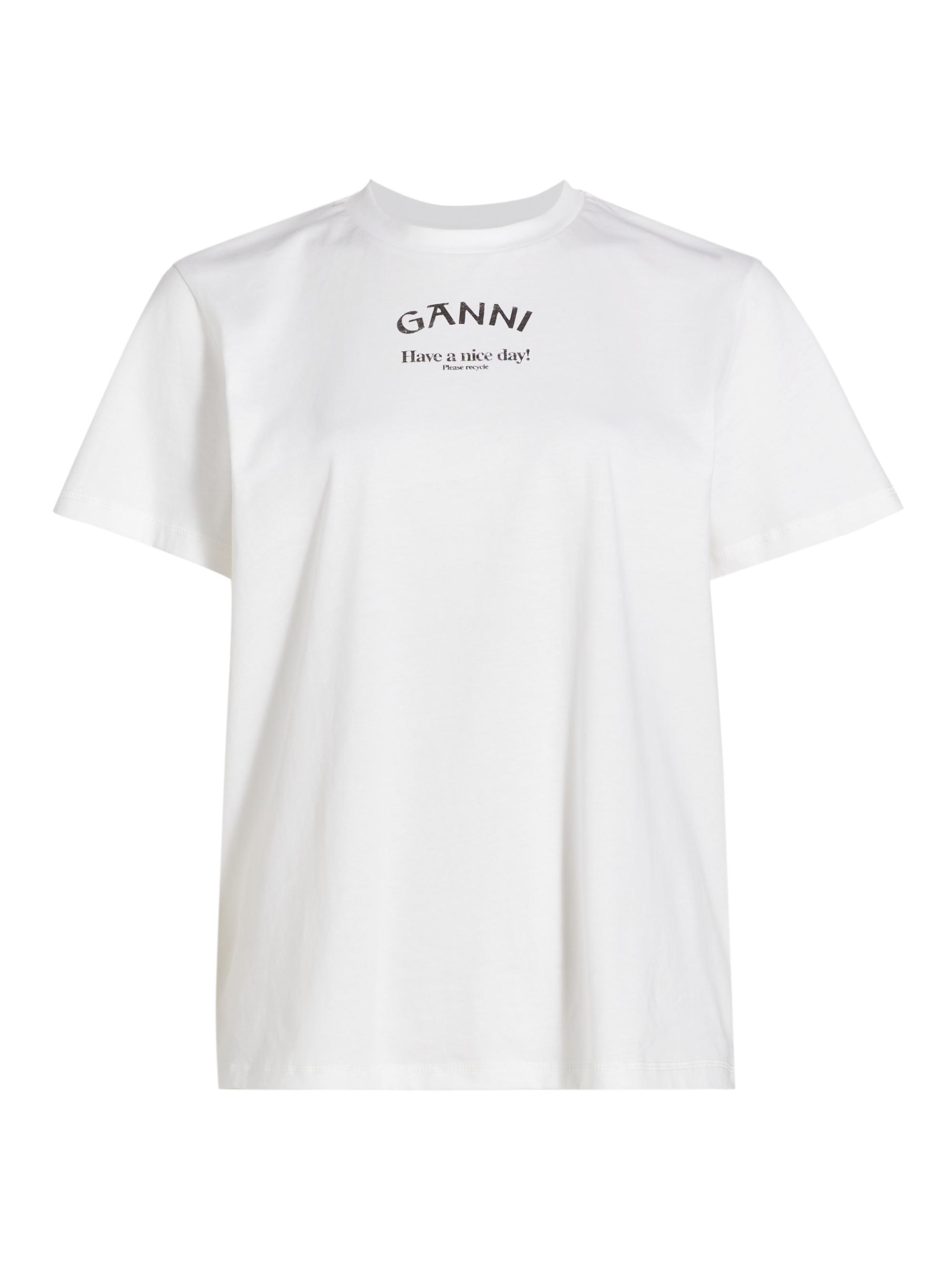Ganni Women's Logo T-Shirt - Bright White