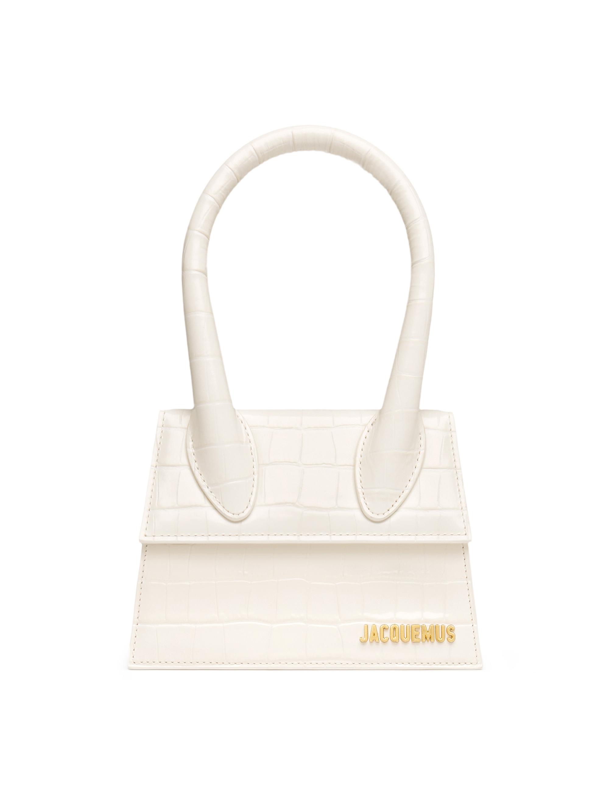Jacquemus Le Chiquito Moyen Crocodile-Embossed Leather Top-Handle