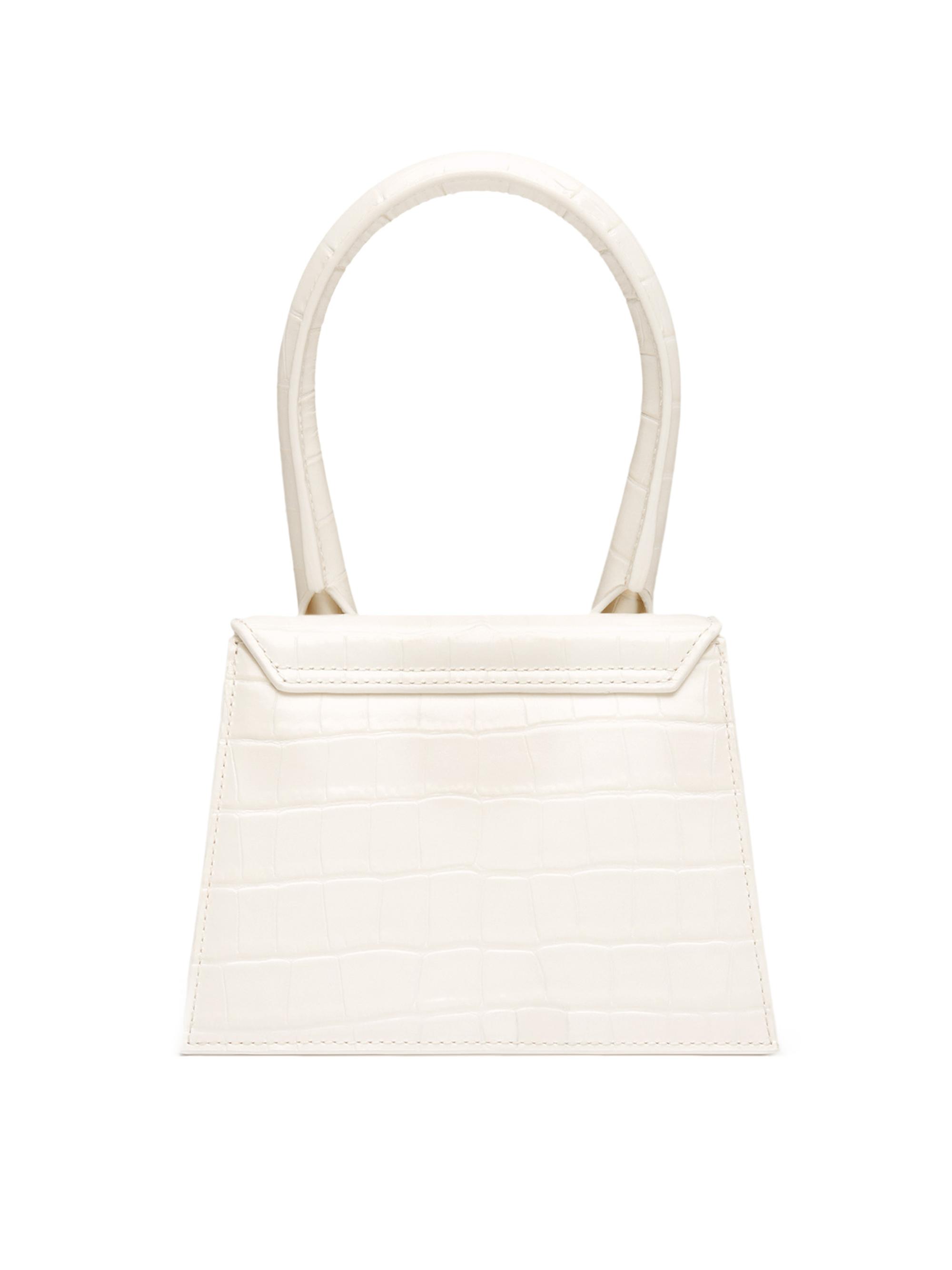 Jacquemus Le Chiquito Moyen Crocodile-Embossed Leather Top