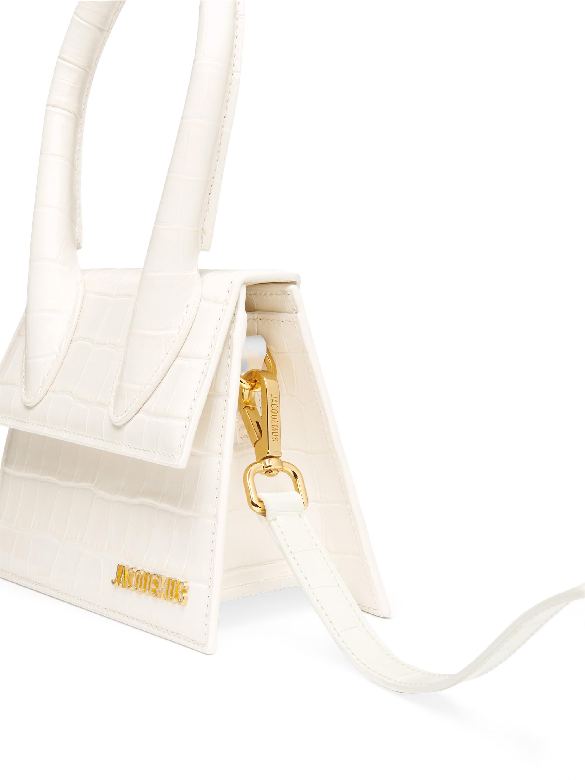 Jacquemus Le Chiquito Moyen Crocodile-Embossed Leather Top