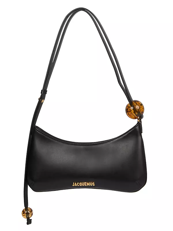Metallic Detail Black Pu Leather Zipper Baguette Bag, Fashionable Casual &  Elegant Women's Shoulder Bag