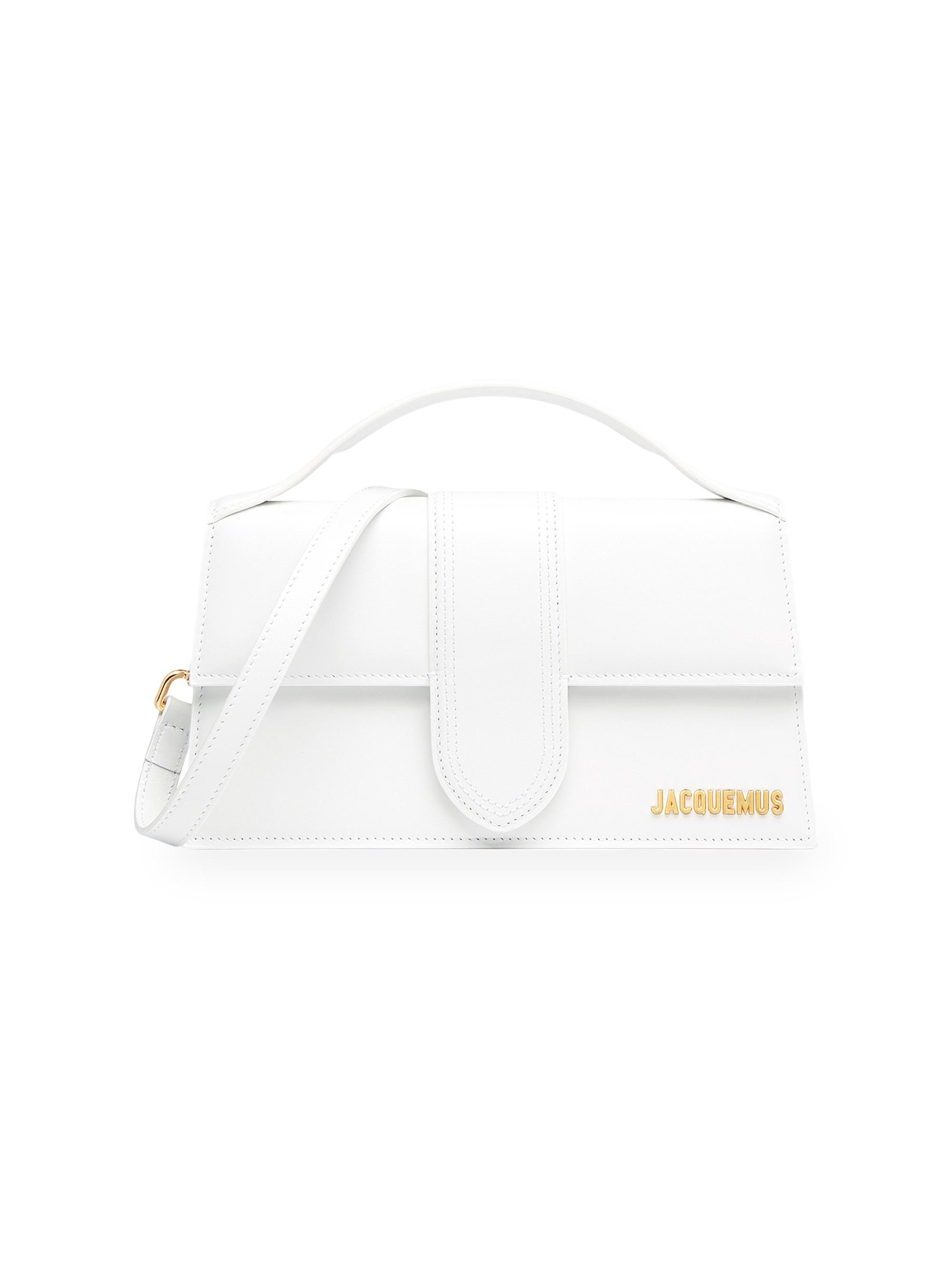 Jacquemus Women's Le Chouchou Le Grand Bambino Leather Top-Handle Bag - White