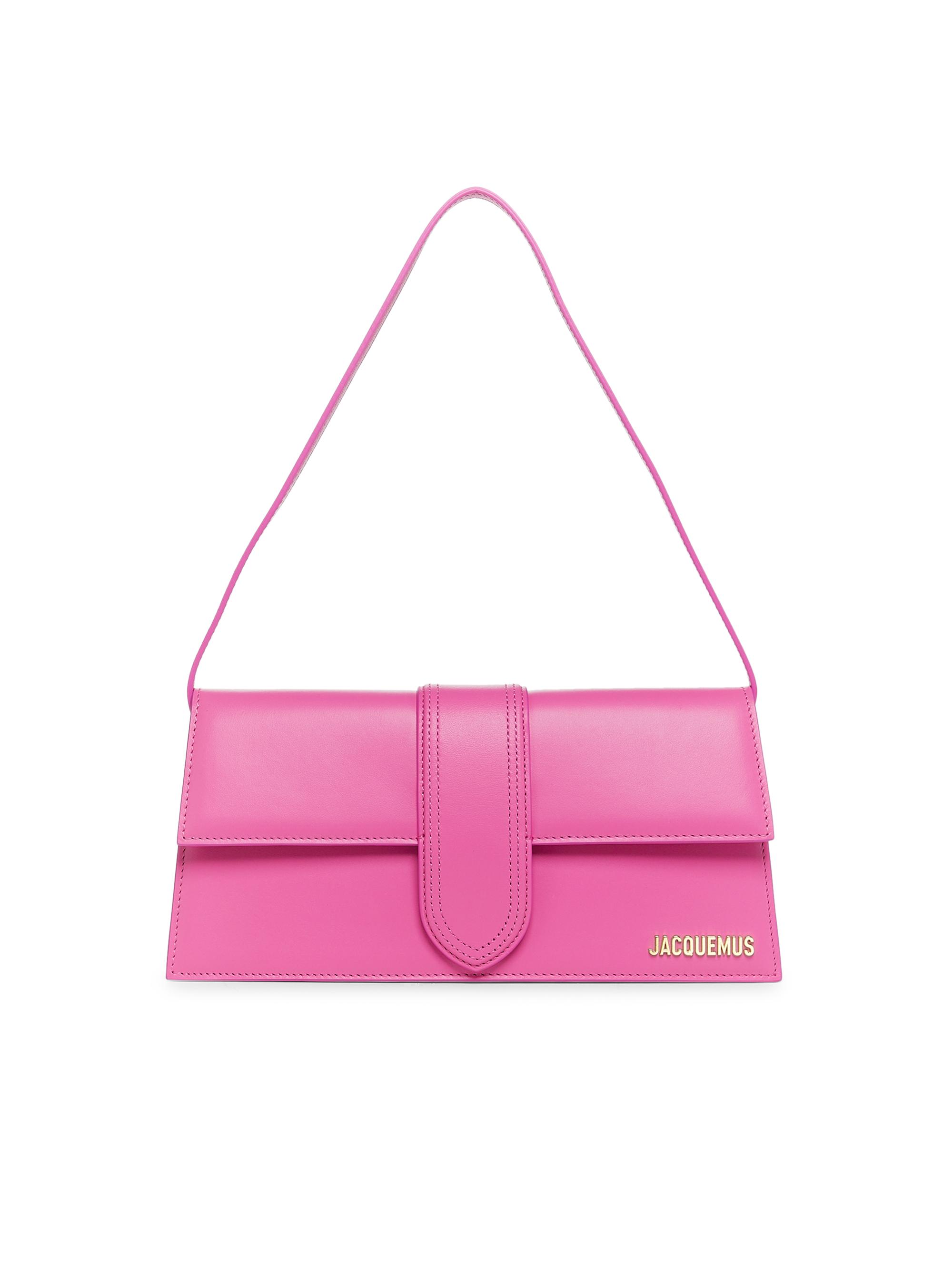 Jacquemus Women's Le Chouchou Le Bambino Long Leather Shoulder Bag - Neon Pink