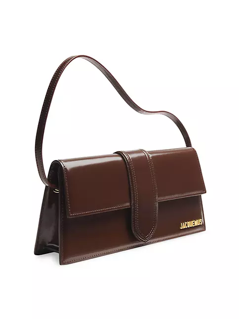 Jacquemus Womens Brown Le Bambino Long Leather Shoulder Bag