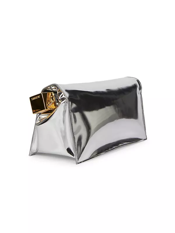 T Monogram Embossed Metallic Cube: Women's Handbags, Crossbody Bags