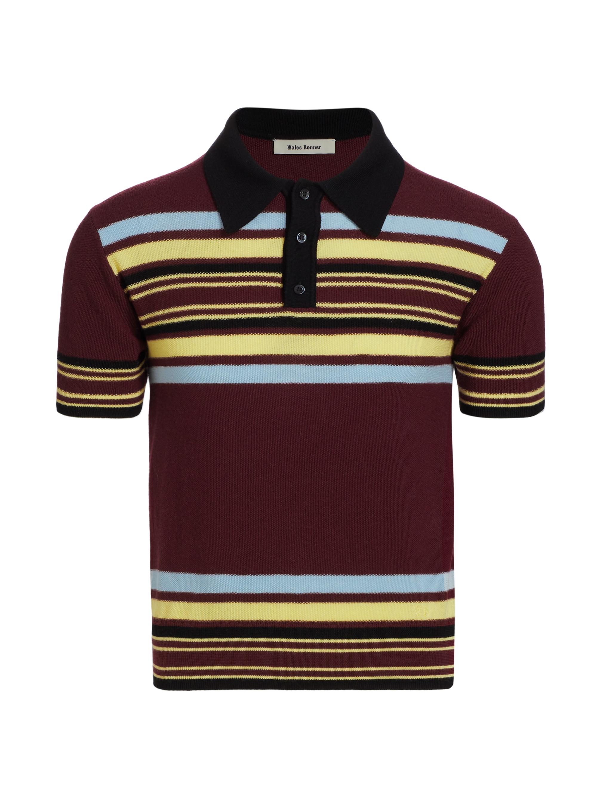 red blue yellow polo shirt