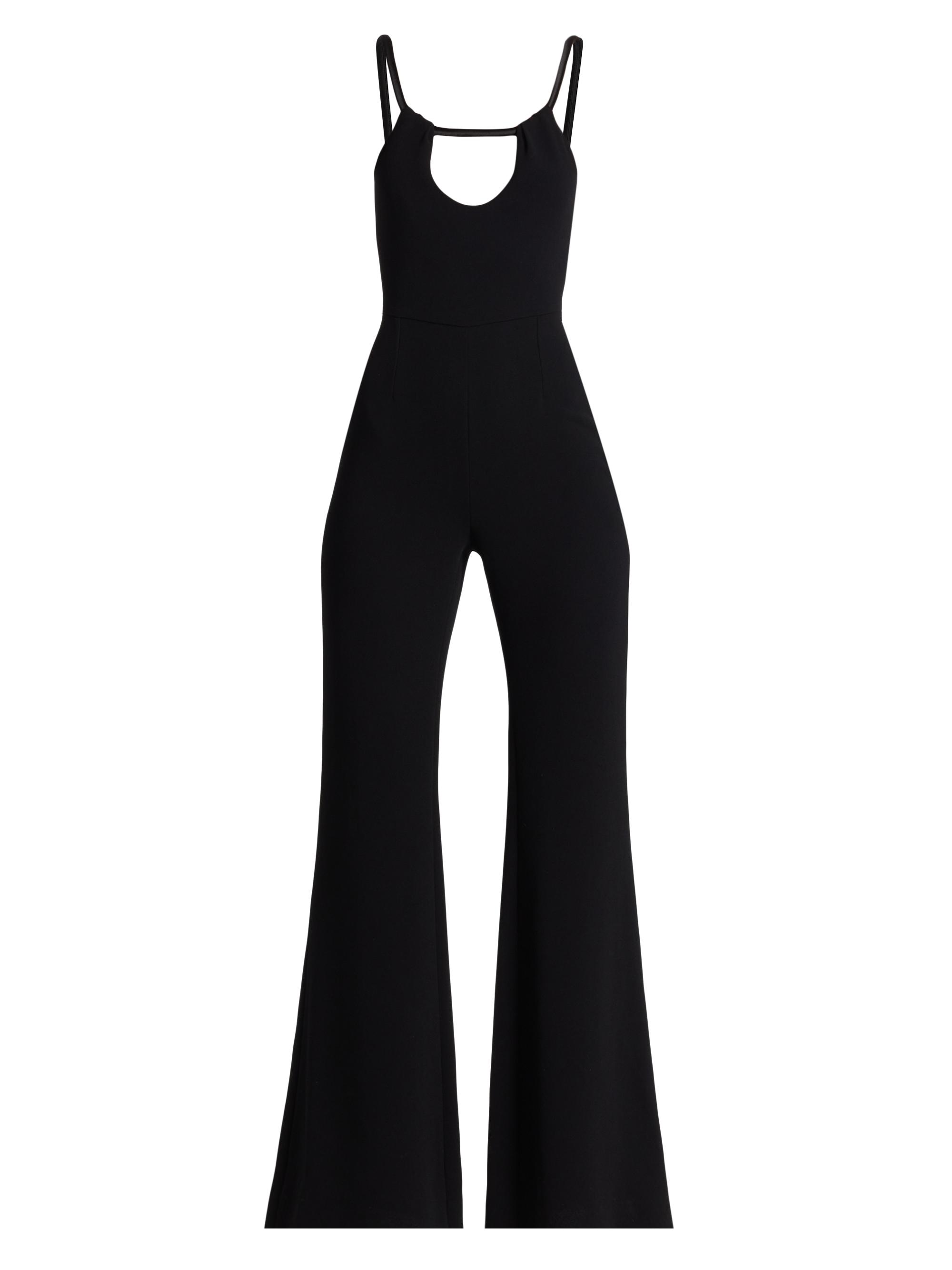 Galvan London Women's Frankie Keyhole Flare Jumpsuit - Black