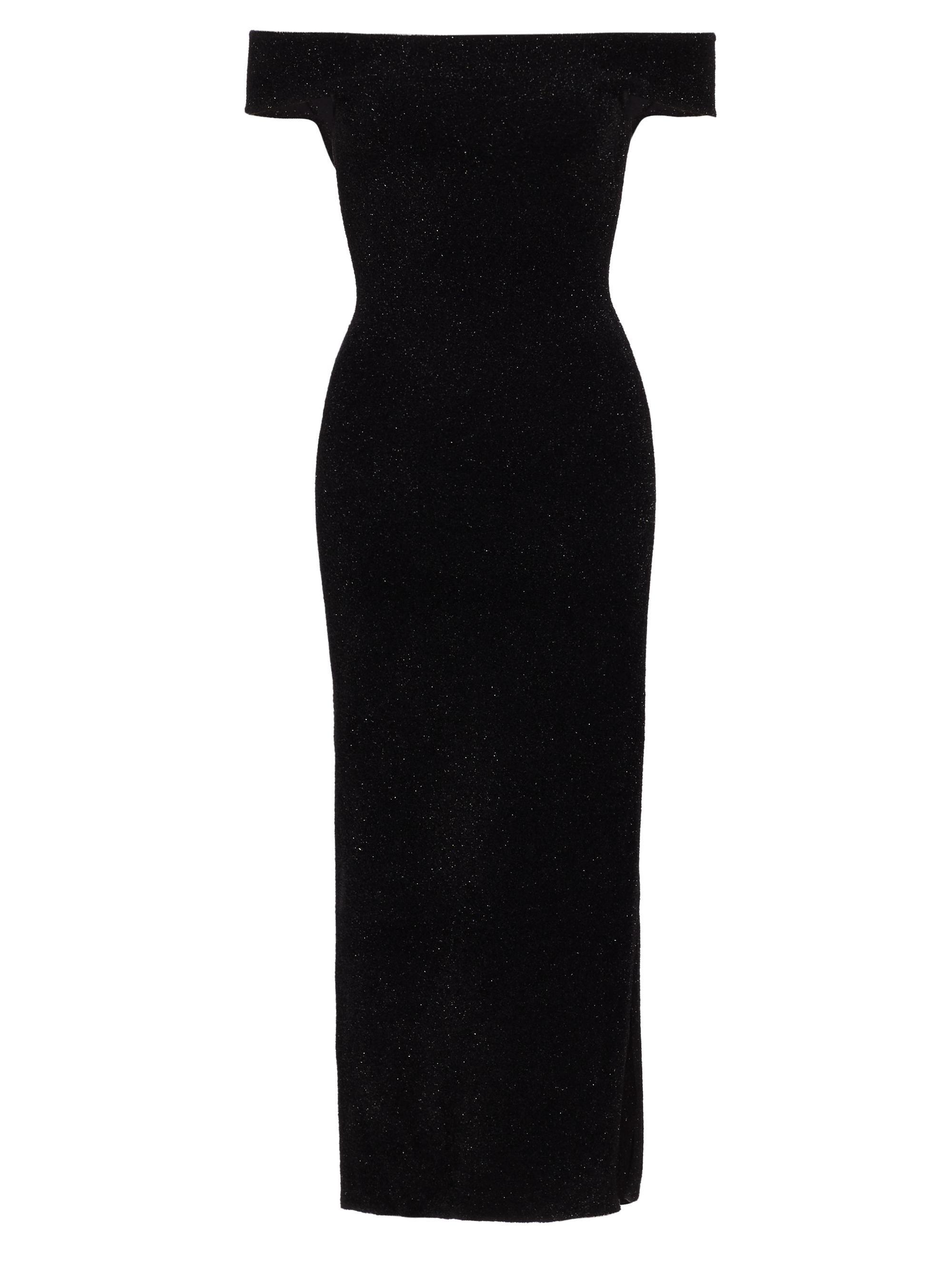 Galvan London Women's Aphrodite Sparkle Knit Midi-Dress - Black