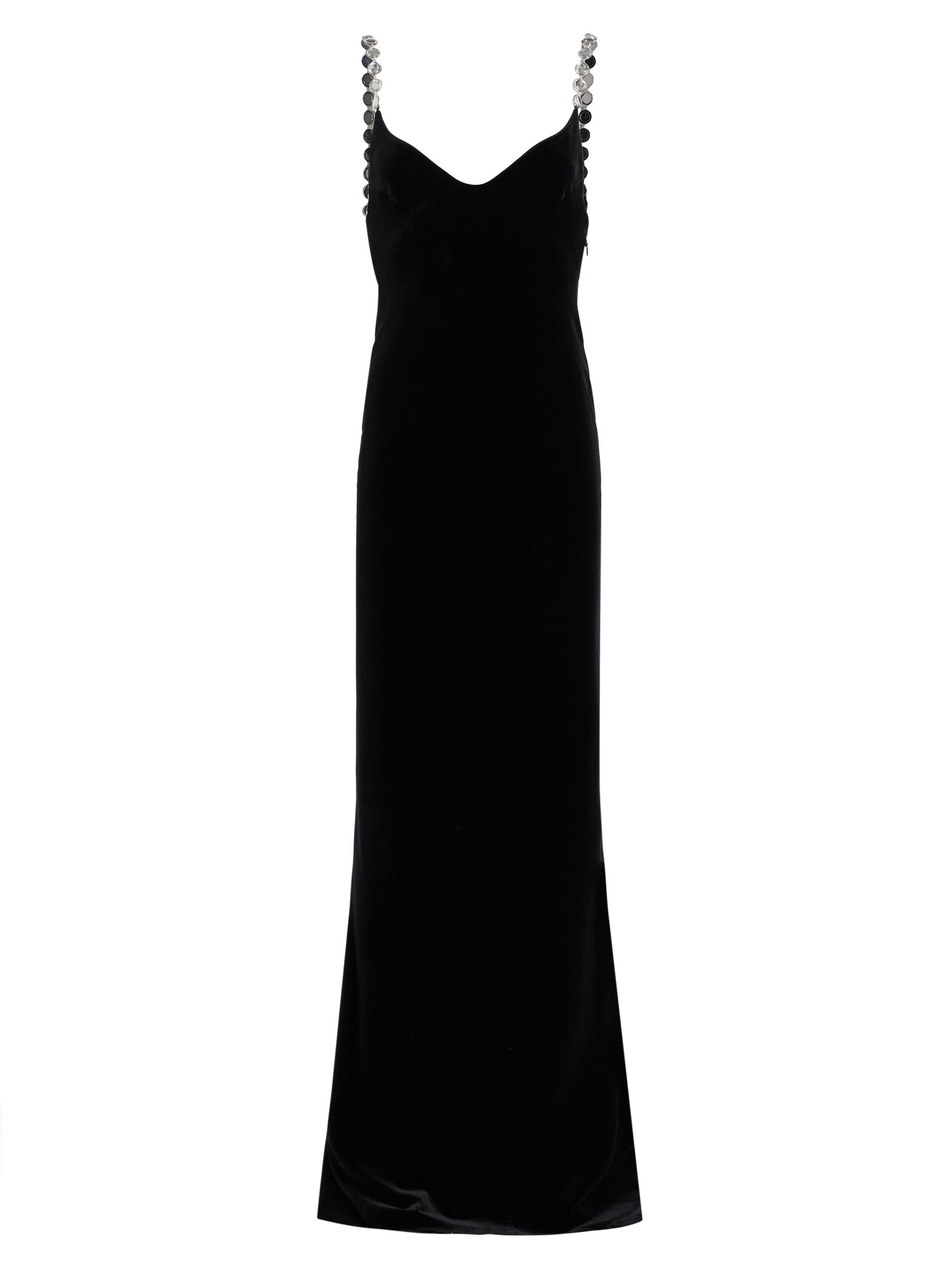 Galvan London Women's Avedon Globe Backless Velvet Gown - Black