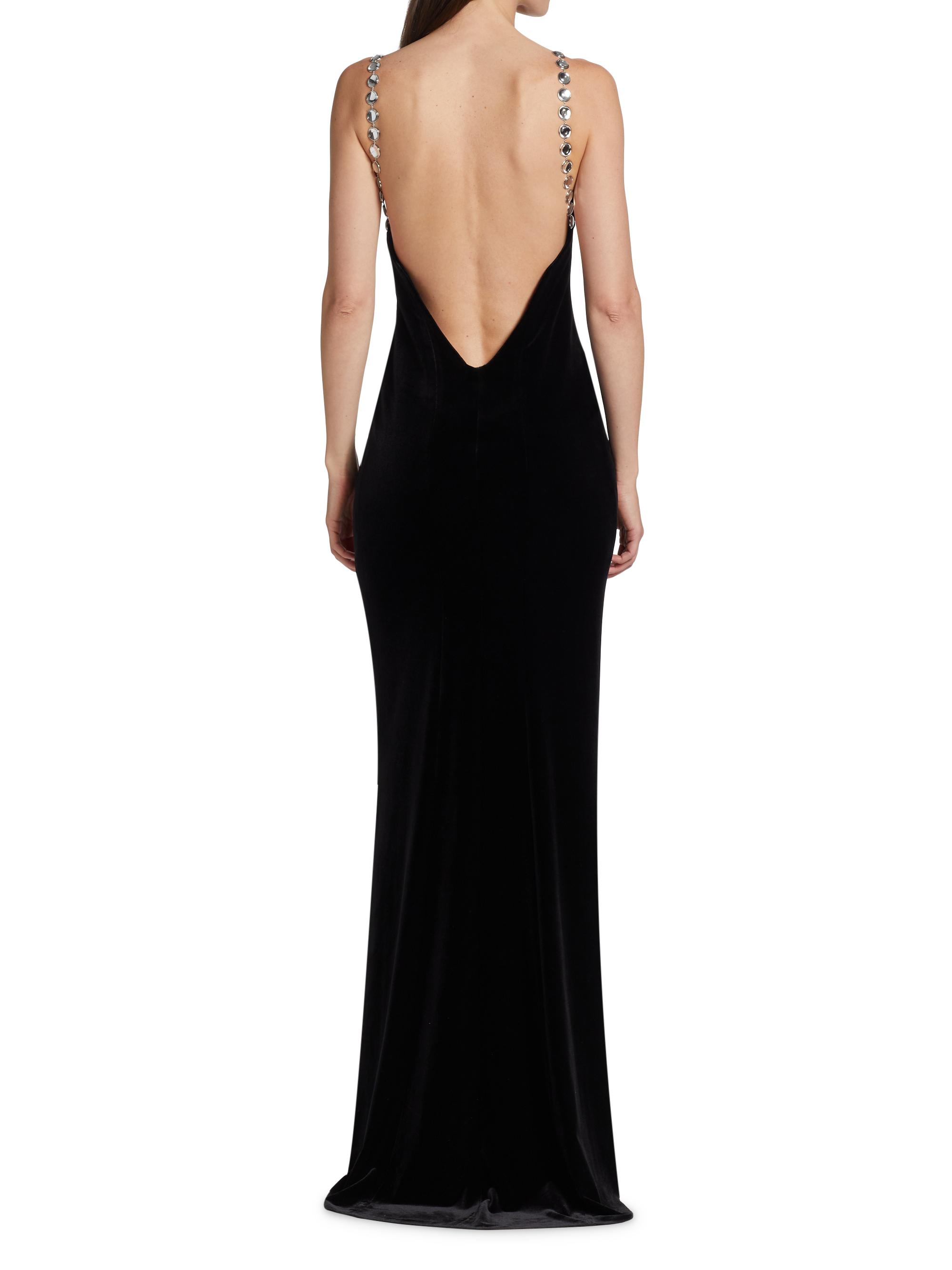 Galvan London Liza velvet maxi dress - Black