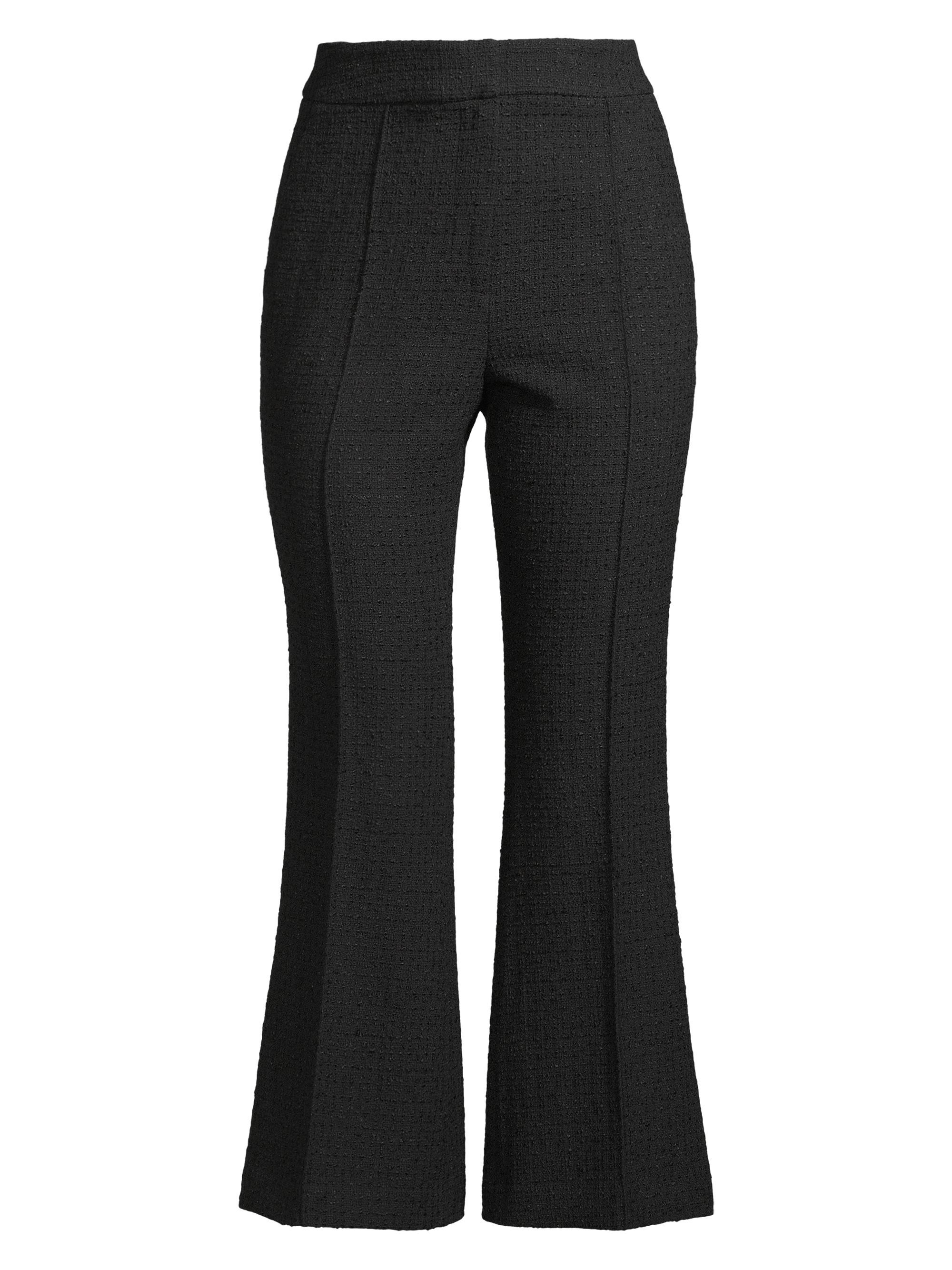 Milly Women's Betsy Flared Bouclé-Knit Pants - Black