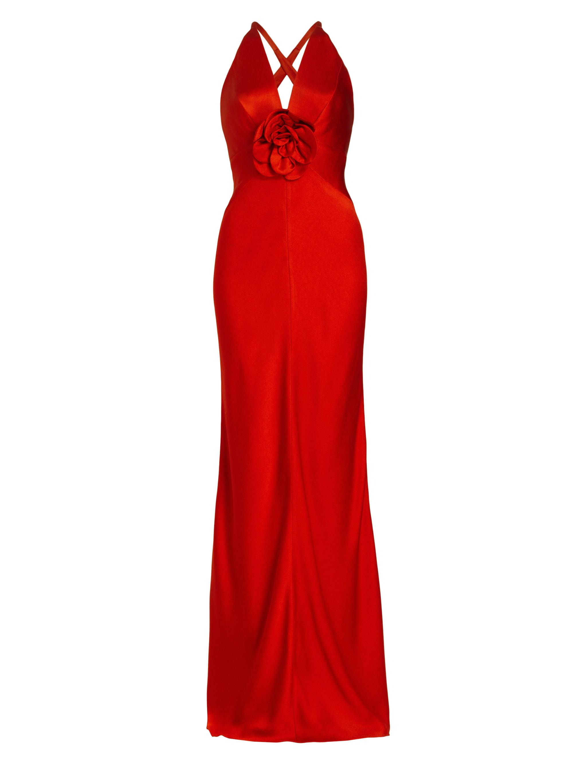 sachin and babi light blue dress Satin Maxi Halter Gown