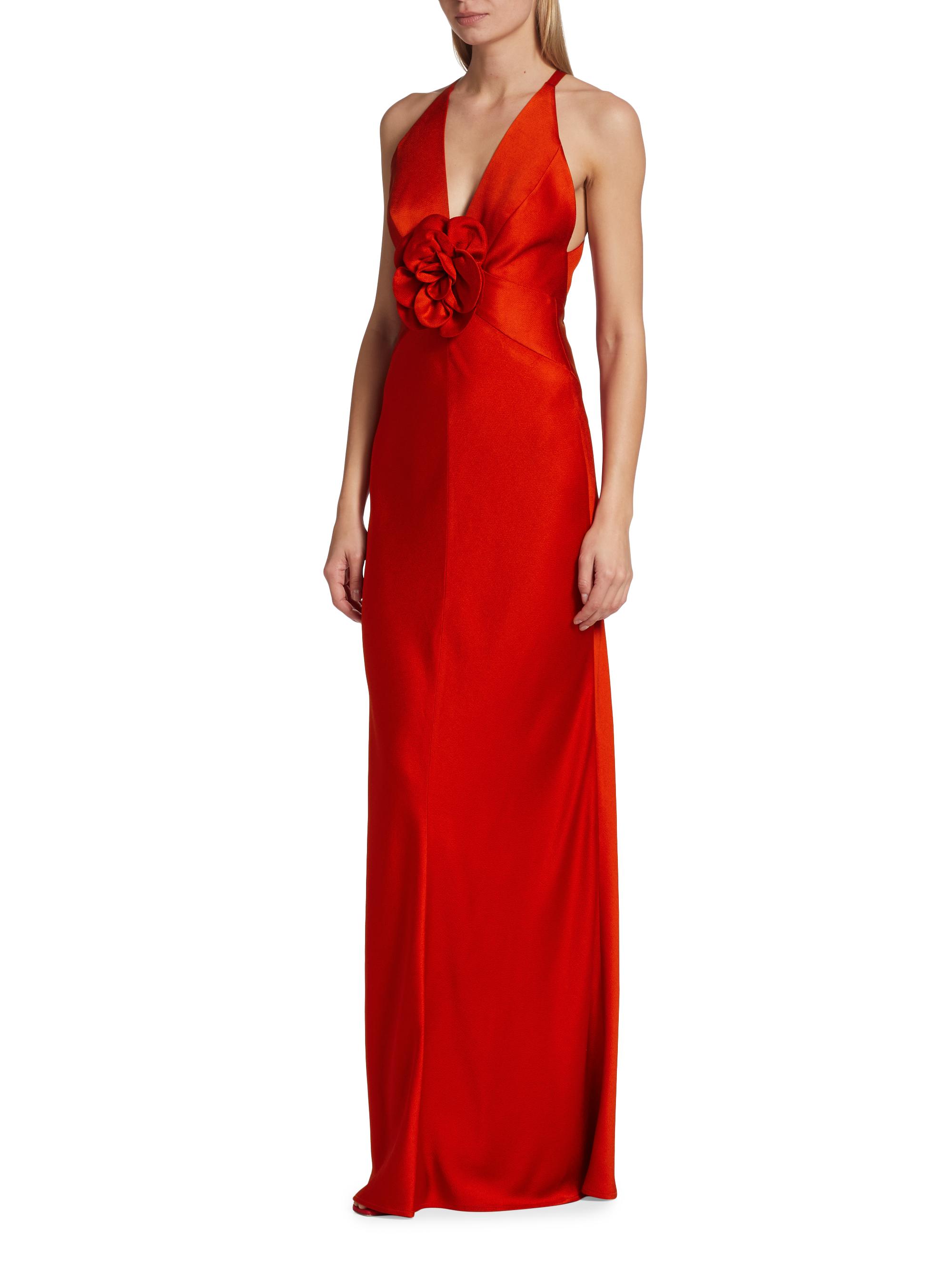 sachin and babi light blue dress Stretch Crepe Column Gown