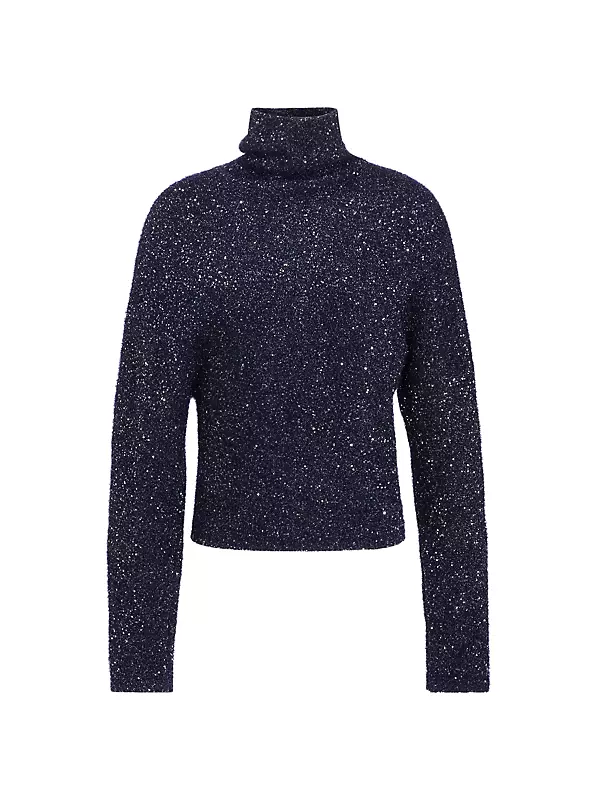 Shop Proenza Schouler Sequin-Embellished Turtleneck Sweater