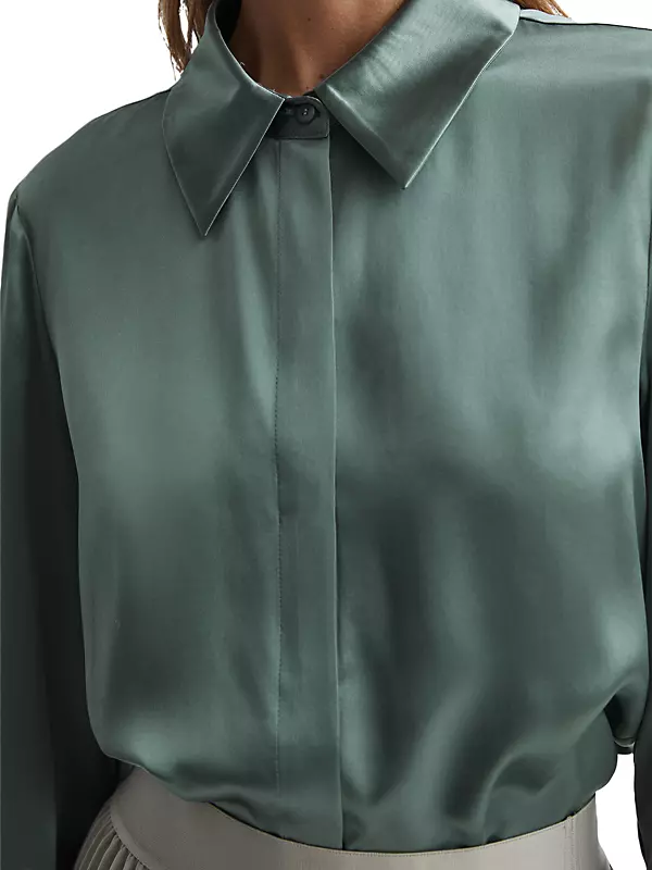 Silk shirt, Black - Sisley