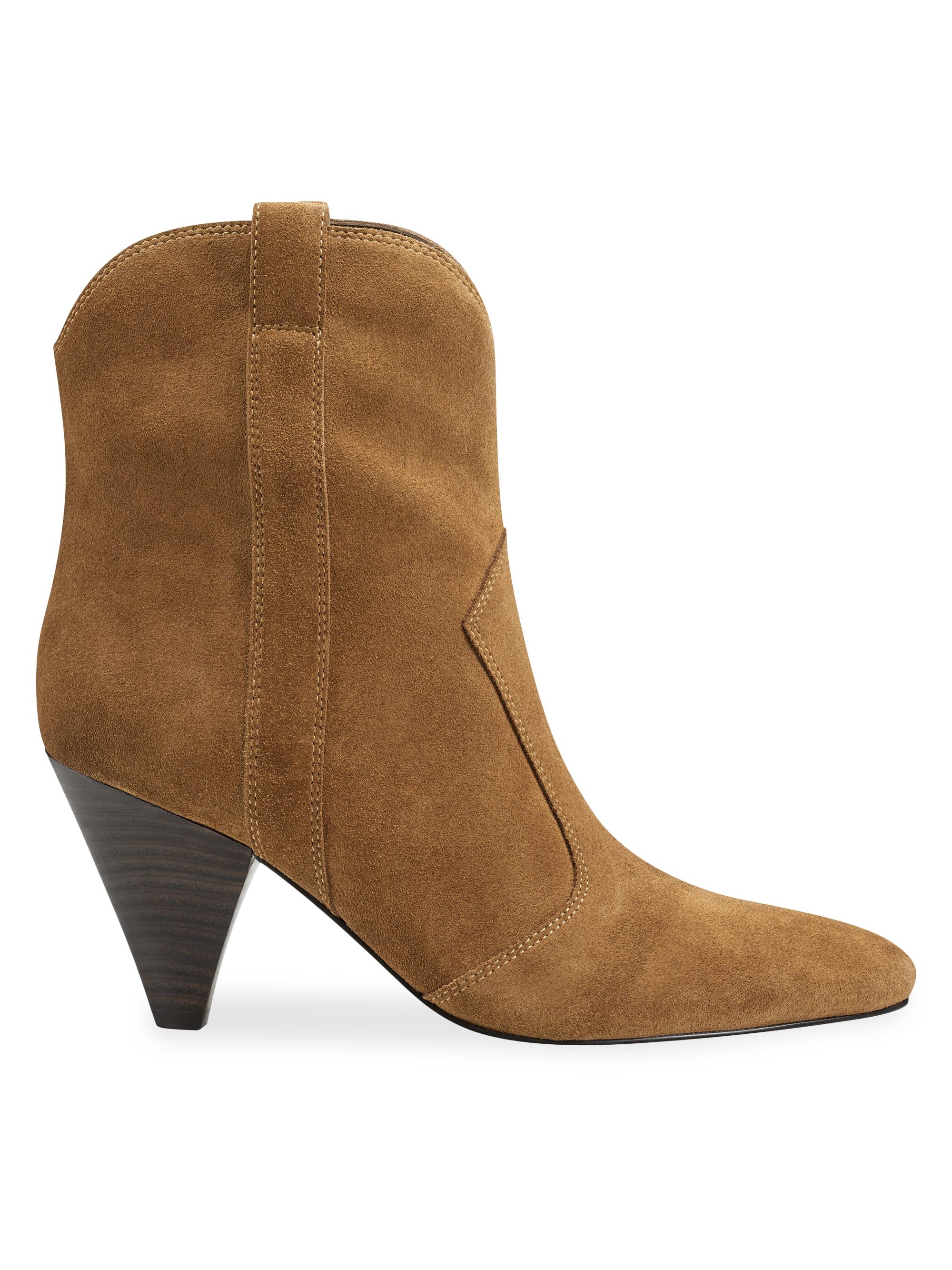 Marc Fisher LTD Women's Carissa 62MM Suede Tapered-Heel Ankle Boots - Tan
