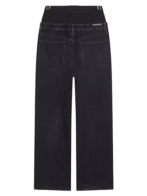 Shop Balenciaga Double Waistband Jeans | Saks Fifth Avenue