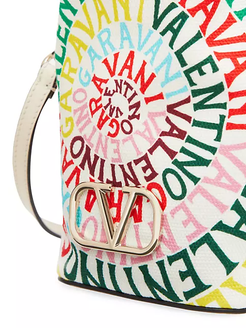 Shop Valentino Garavani Mini Bucket Bag in Canvas