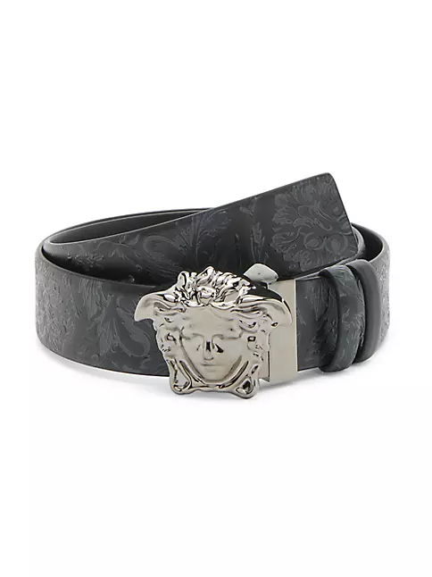 Medusa Head-buckle leather belt