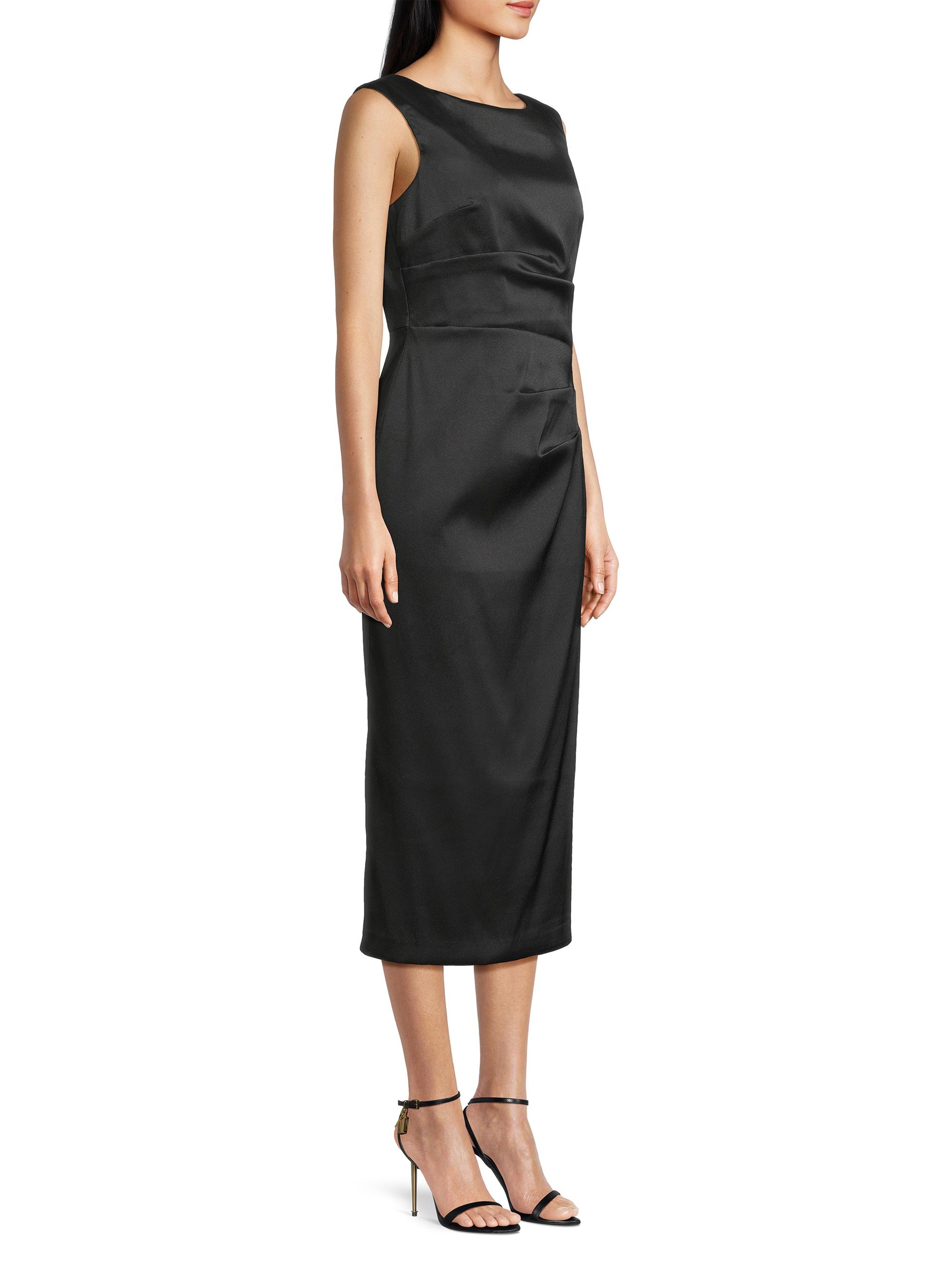 Aidan Mattox Draped Mikado Sheath Dress | Saks Fifth Avenue