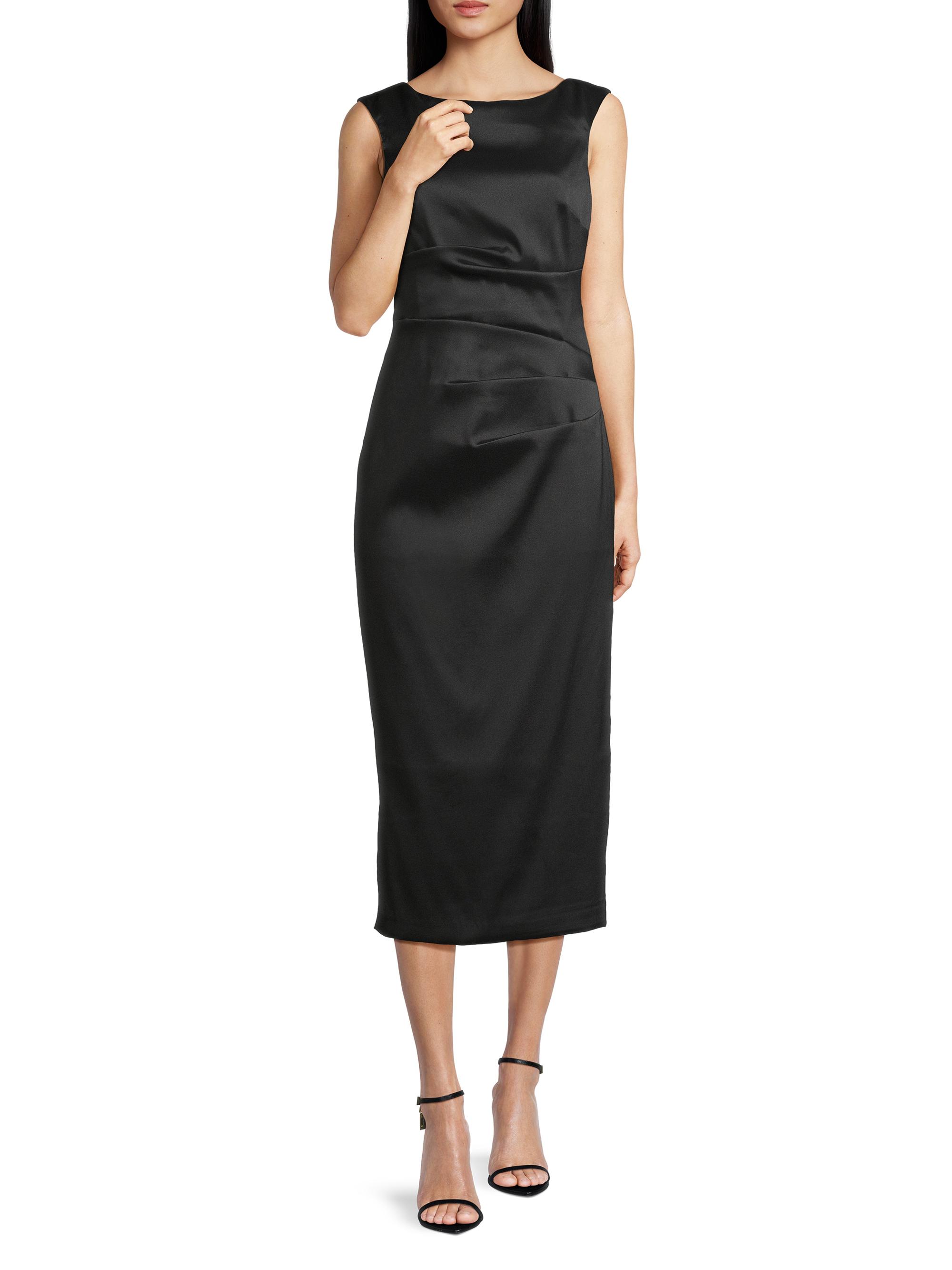 Aidan Mattox Draped Mikado Sheath Dress | Saks Fifth Avenue