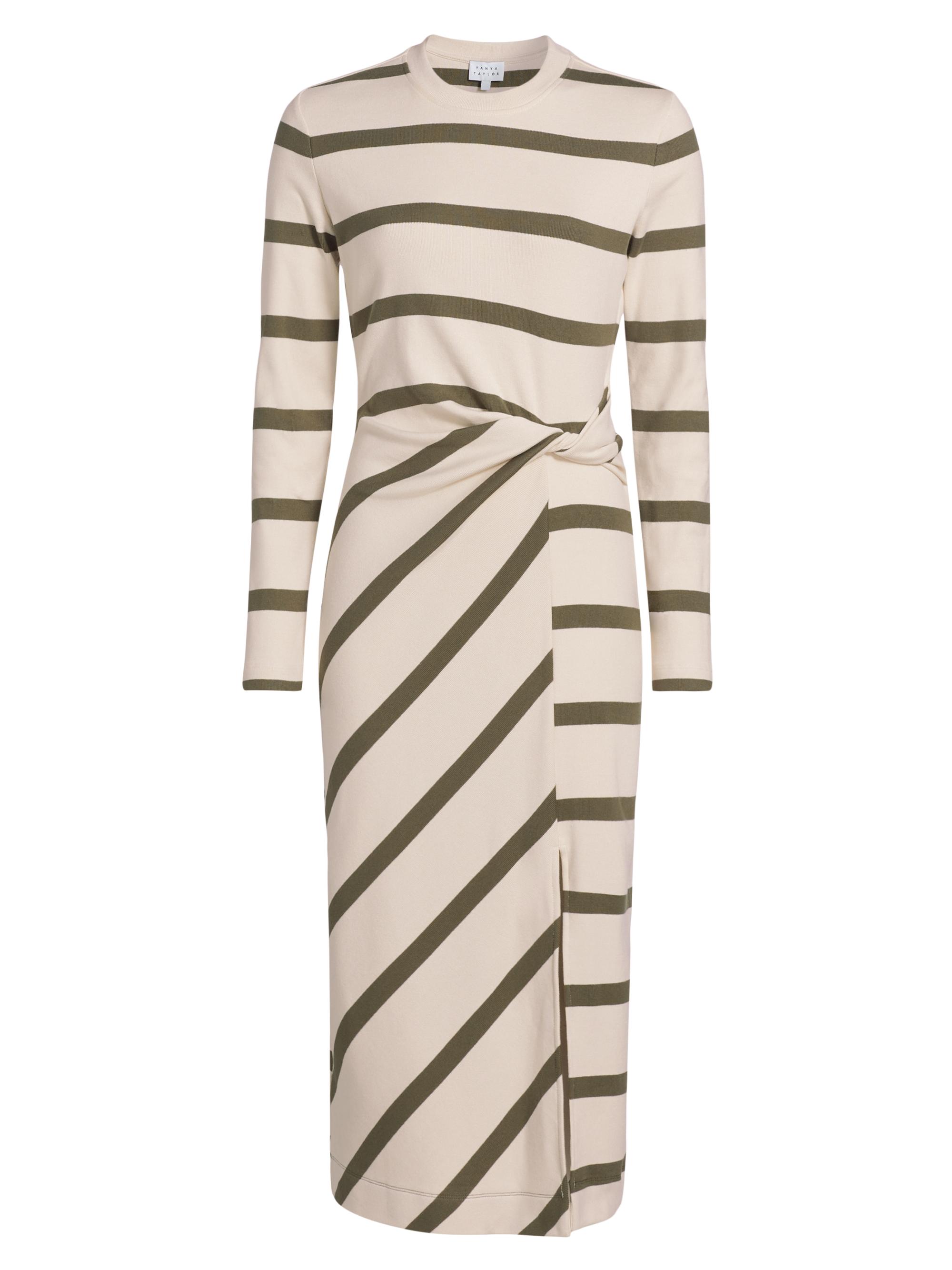 Tanya Taylor Women's Cody Striped Twist Midi-Dress - Cream Maritime Blue