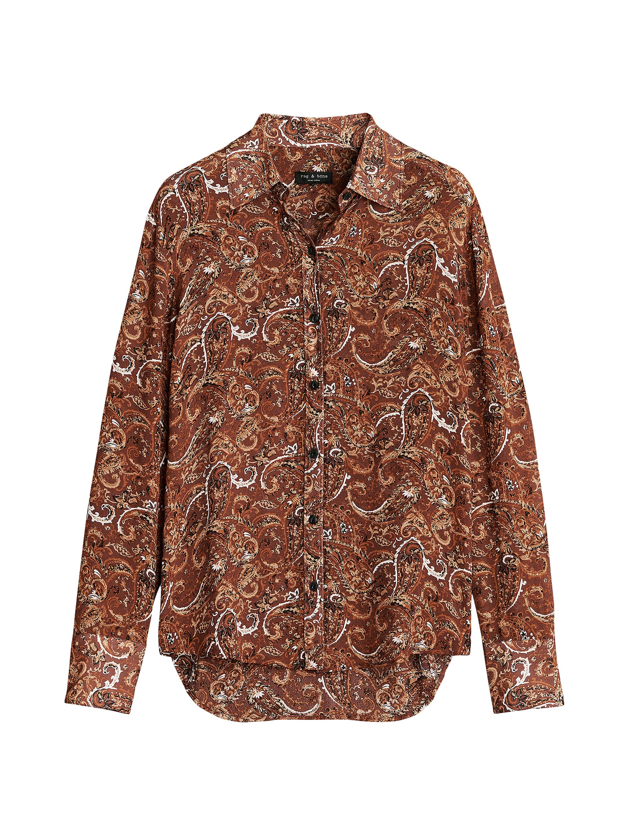 rag & bone Women's Antonia Paisley Shirt - Brown Multi