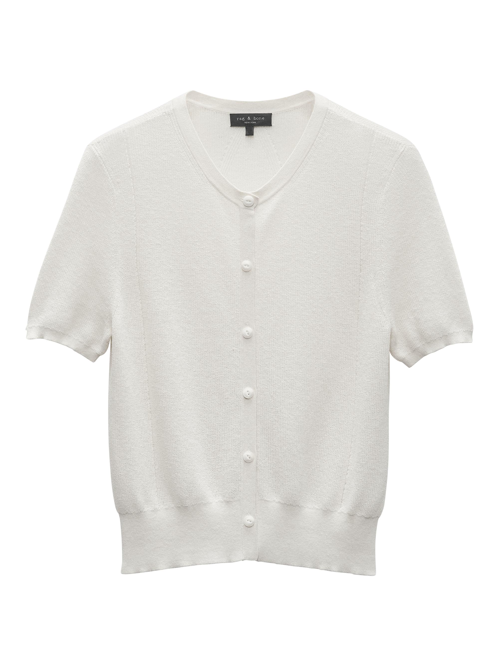 rag & bone Women's Dina Short-Sleeve Cropped Cardigan -