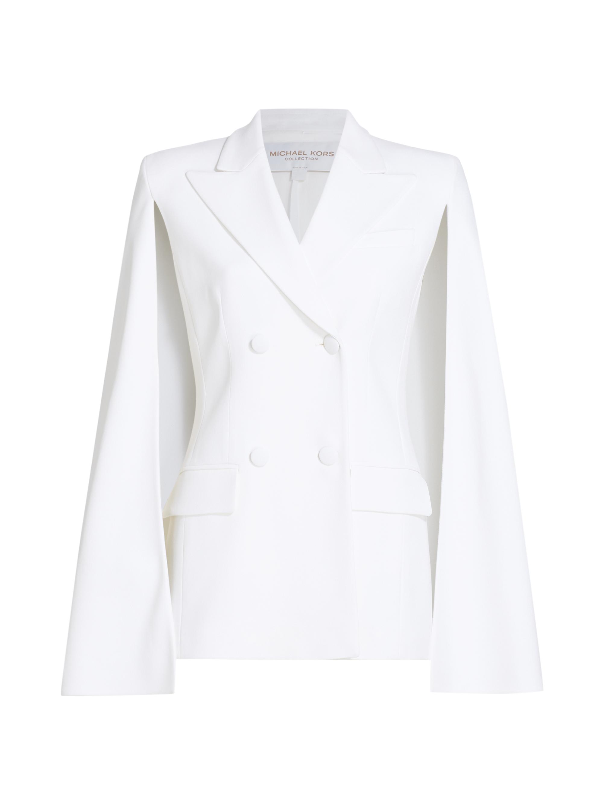 Michael Kors Collection Women's Cape Double-Breasted Jacket - Optic White