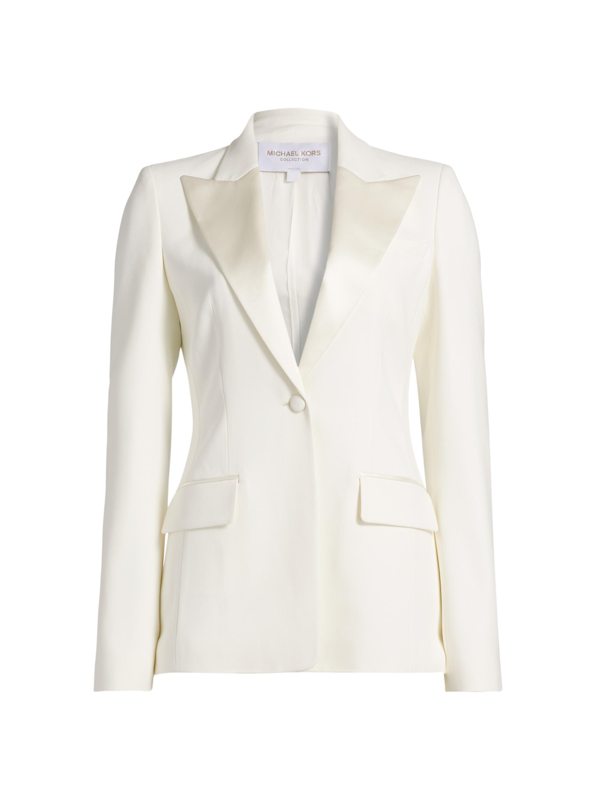 Michael Kors Collection Georgina Single-Breasted Tuxedo Blazer