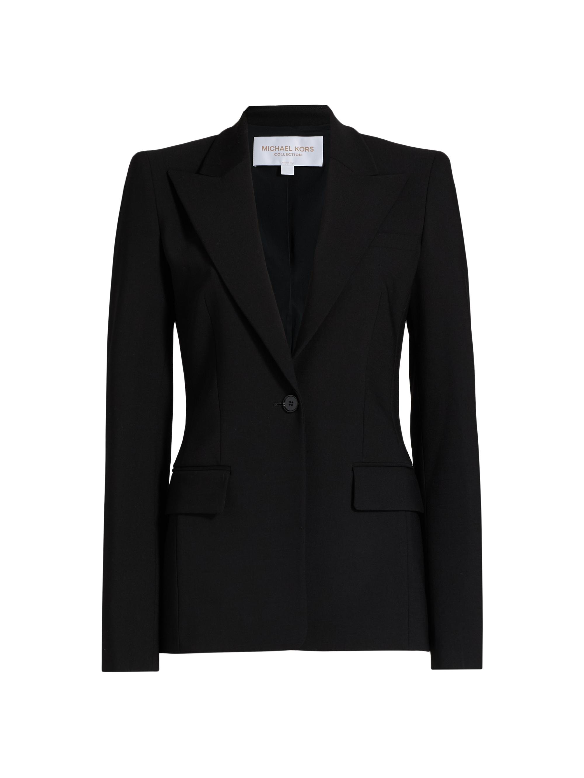 Giorgio Armani Silk One-Button Blazer | Saks Fifth Avenue