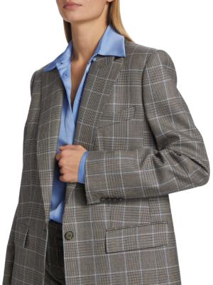 Darcy Tailored Wool Crepe Blazer