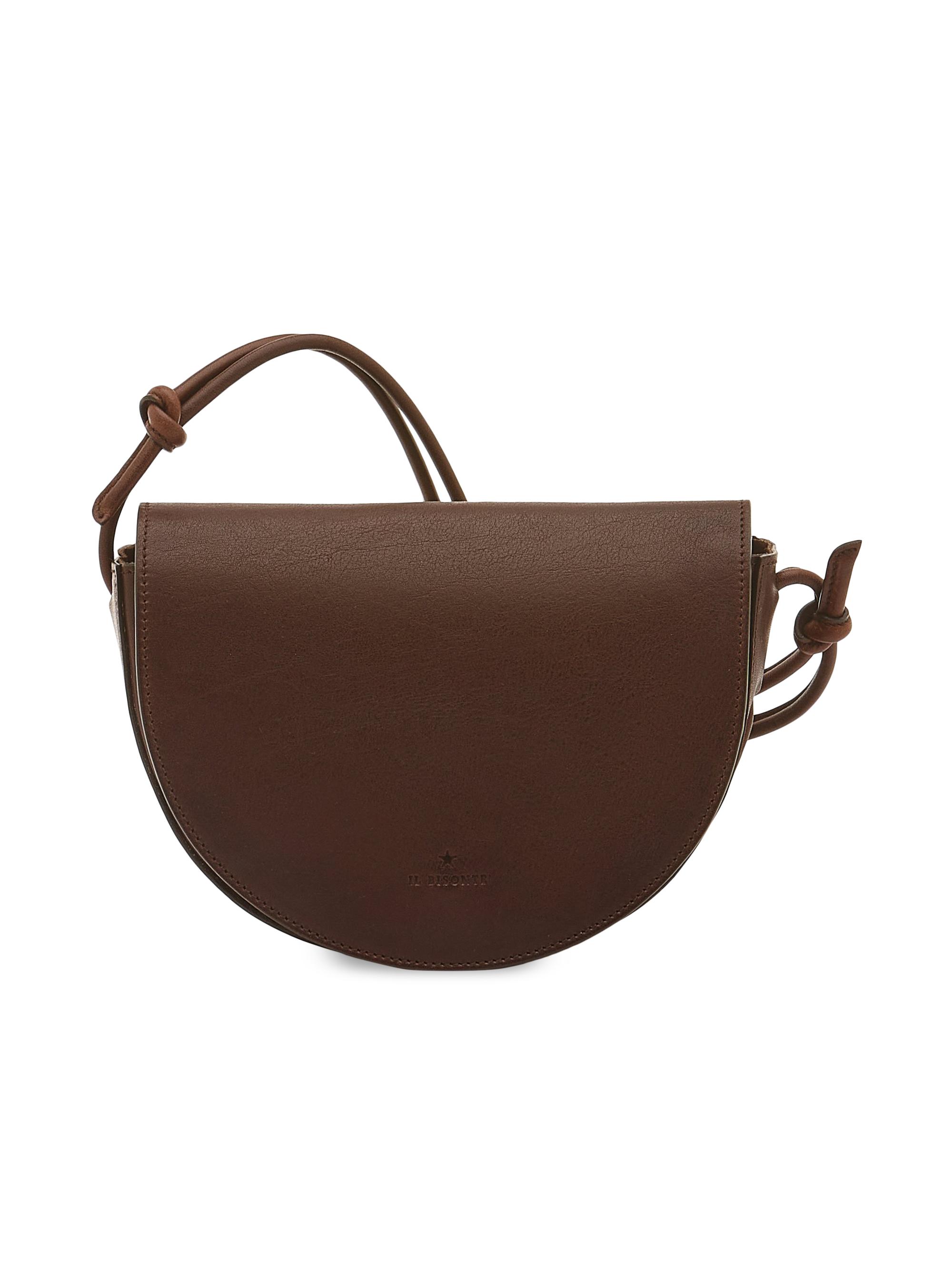 Il Bisonte Women's Snodo Leather Crossbody Saddle Bag - Caffe