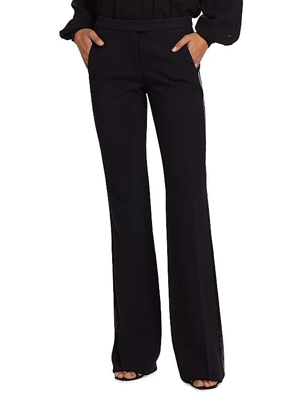 Shop Michael Kors Collection Haylee Flared Tuxedo Pants Shop Michael Kors Collection Haylee Flared Tuxedo Pants