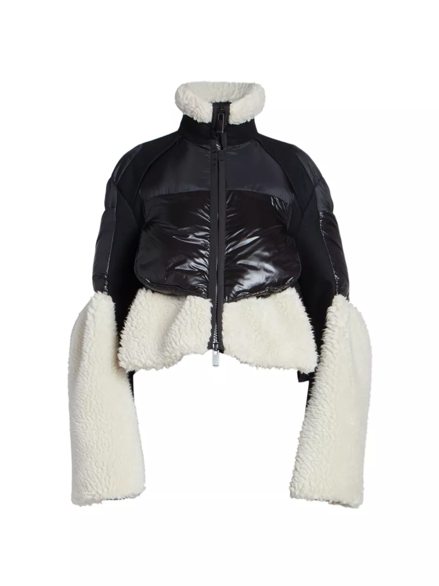 26万Sacai22AW Faux Shearling Coatフェイクムートン