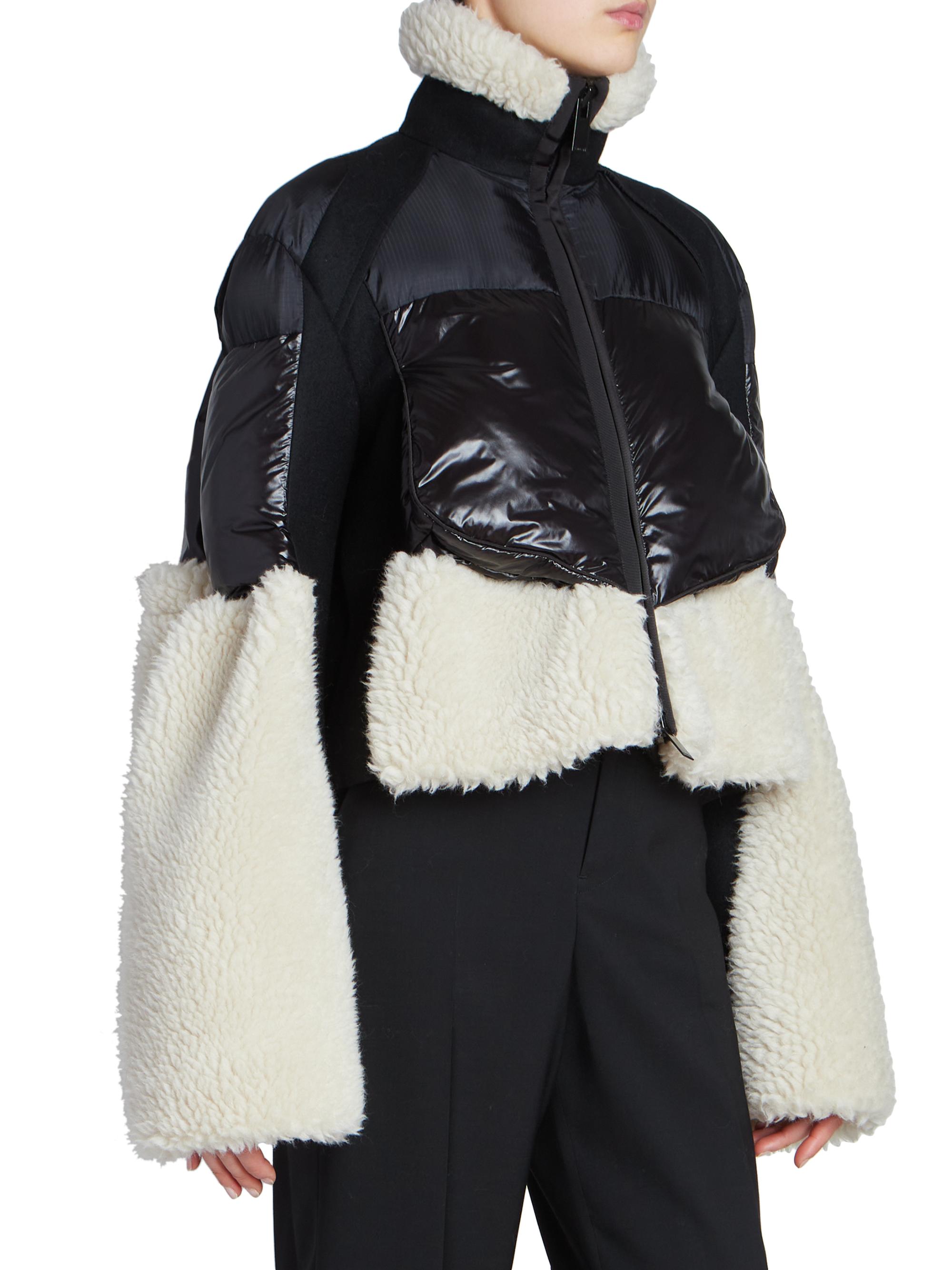 Sacai Faux Shearling Padded Blouson Jacket | Saks Fifth Avenue