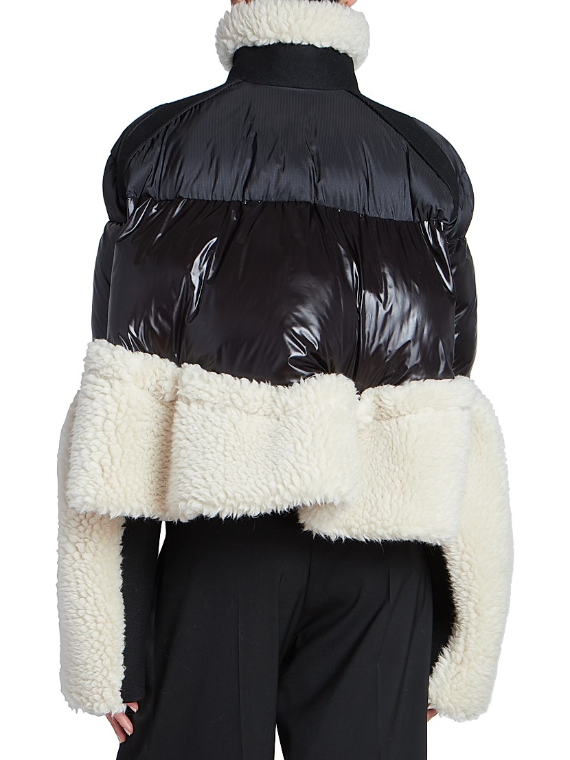 Shop Sacai Faux Shearling Padded Blouson Jacket | Saks Fifth Shop Sacai Faux Shearling Padded Blouson Jacket | Saks Fifth