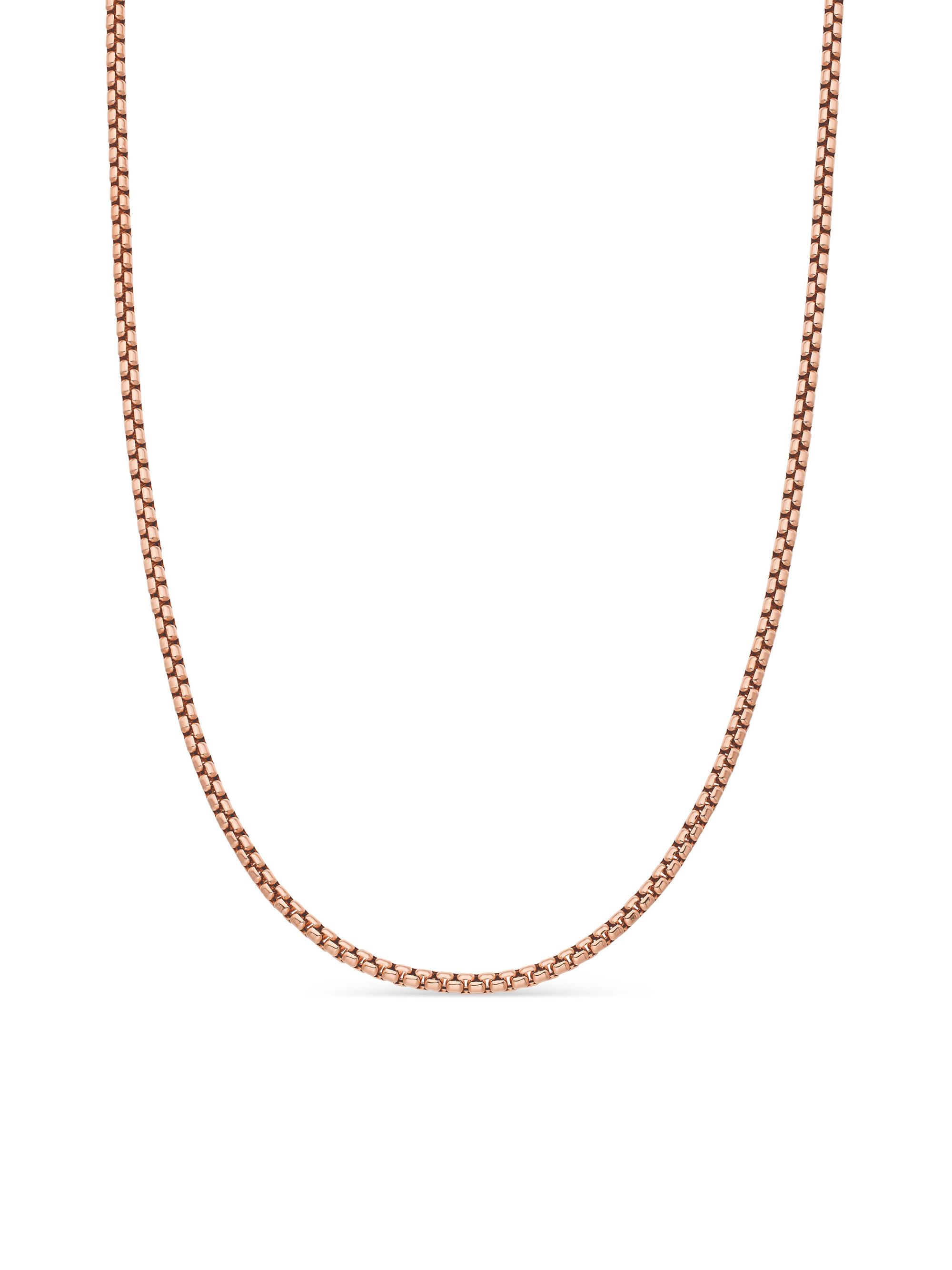 David Yurman Box Chain Necklace in 18K Rose Gold, 1.7mm | Saks