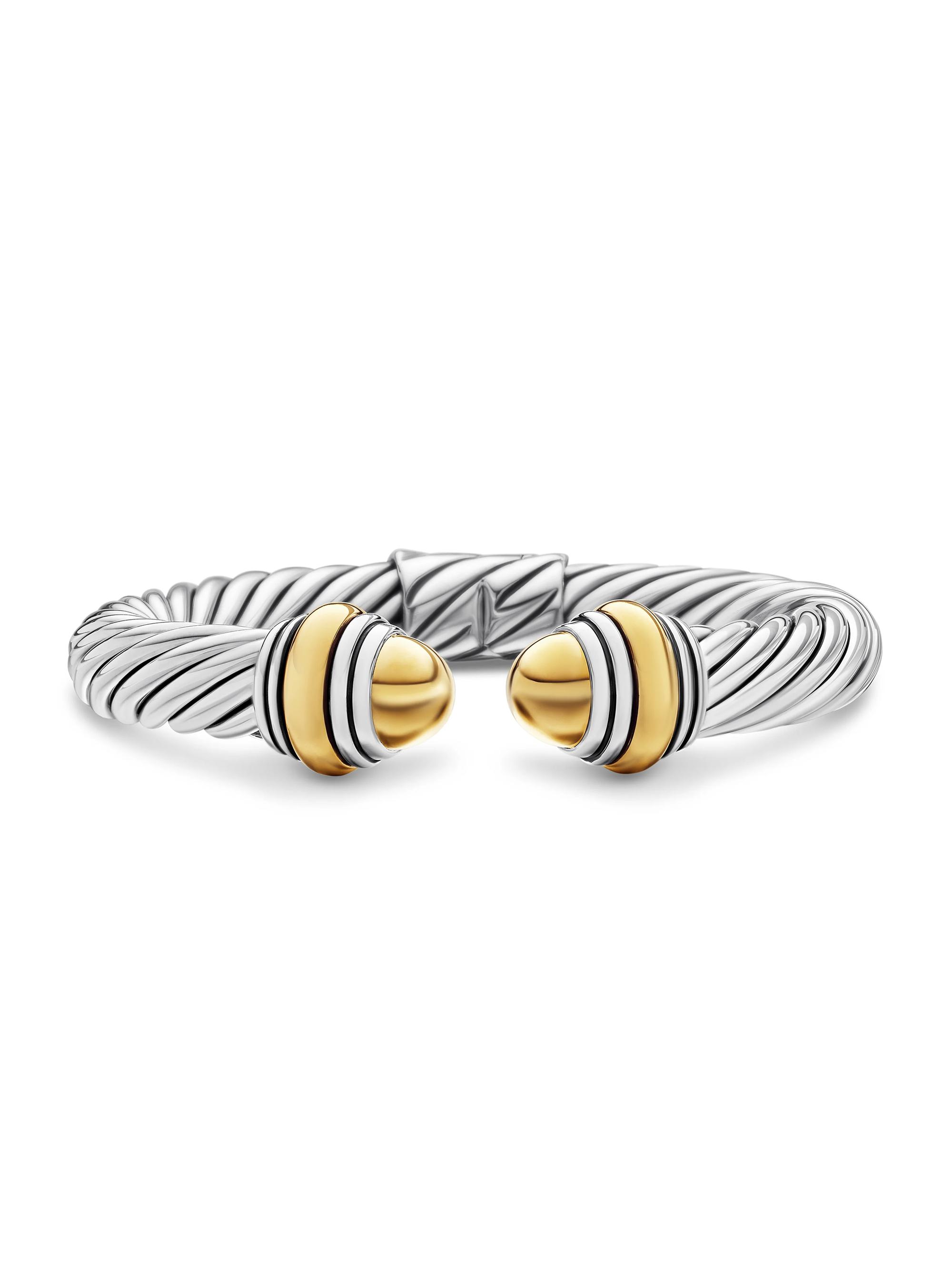 David Yurman Women's Cable Classics Color Bracelet with and 14K Yellow Gold - Gold Dome